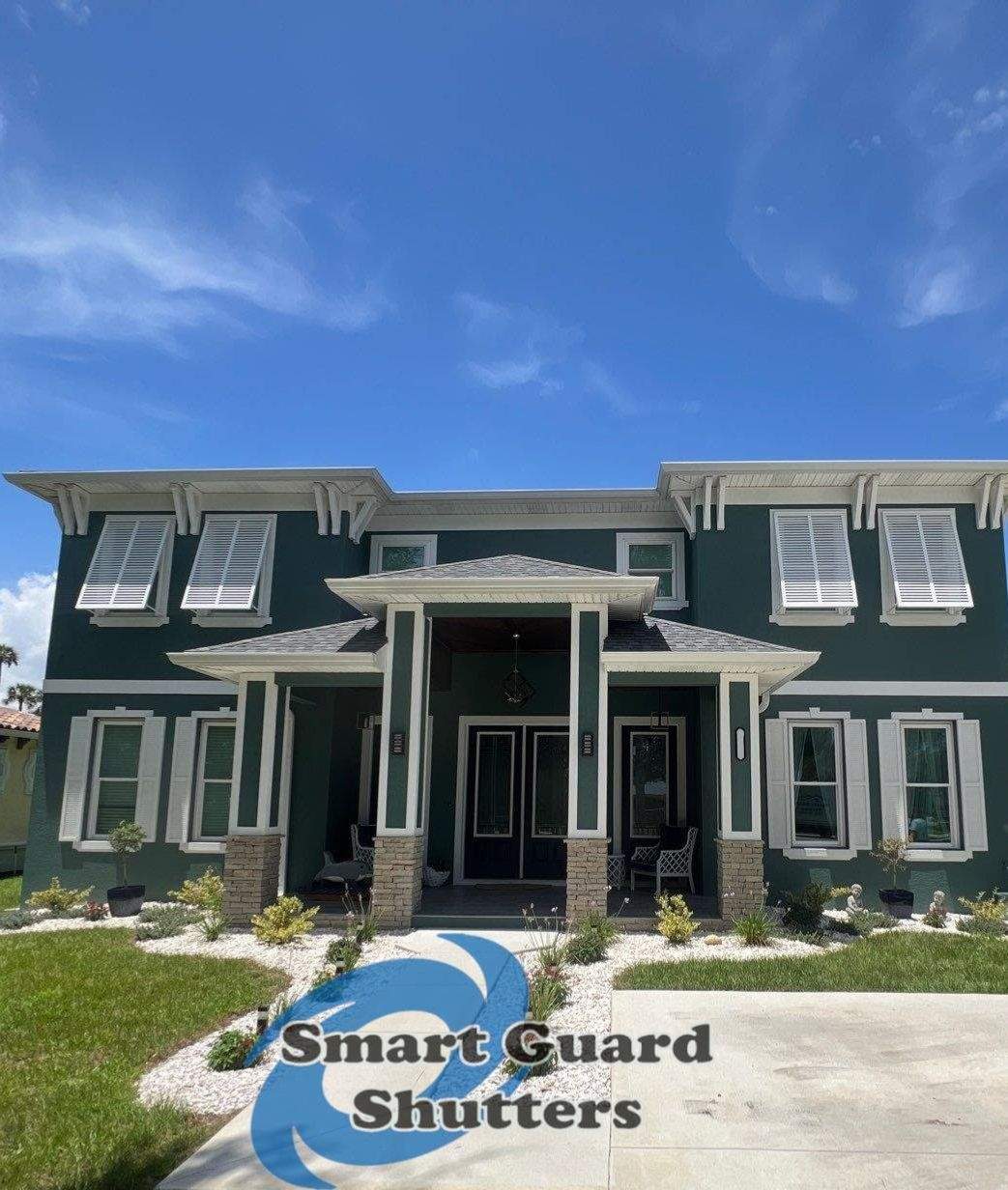 Decorative Bahamas in Signal White by Smart Guard Shutters