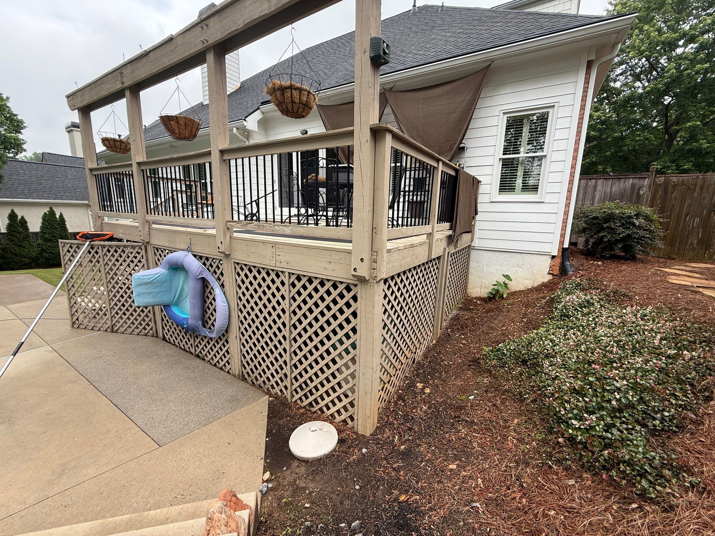 Elevated Wood Deck Refresh with New Lattice Skirting in Marietta by Swift Home Renovations