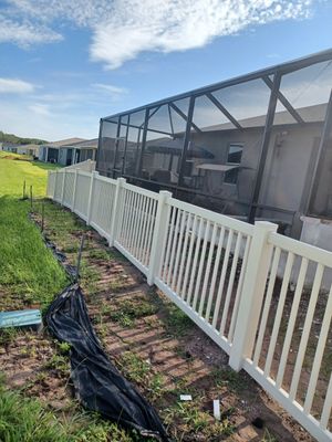 Vinyl Picket Fence Installation using Vinyl Picket Fence