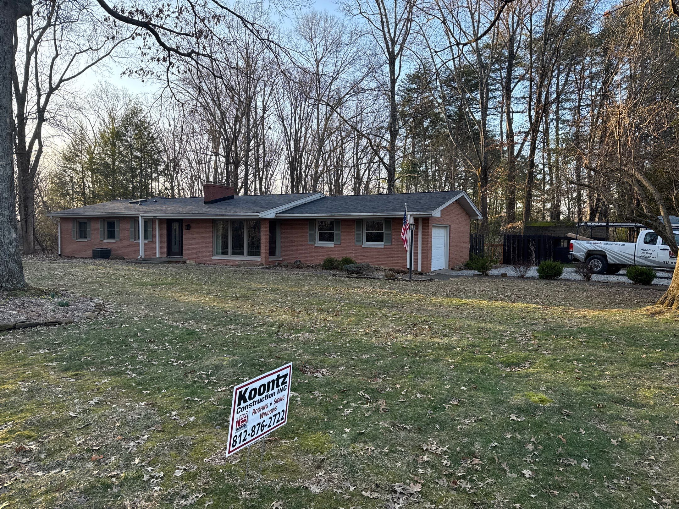 Residential Roofing Installation using Malarkey Vista AR Shingles (Black Oak) by Koontz Construction