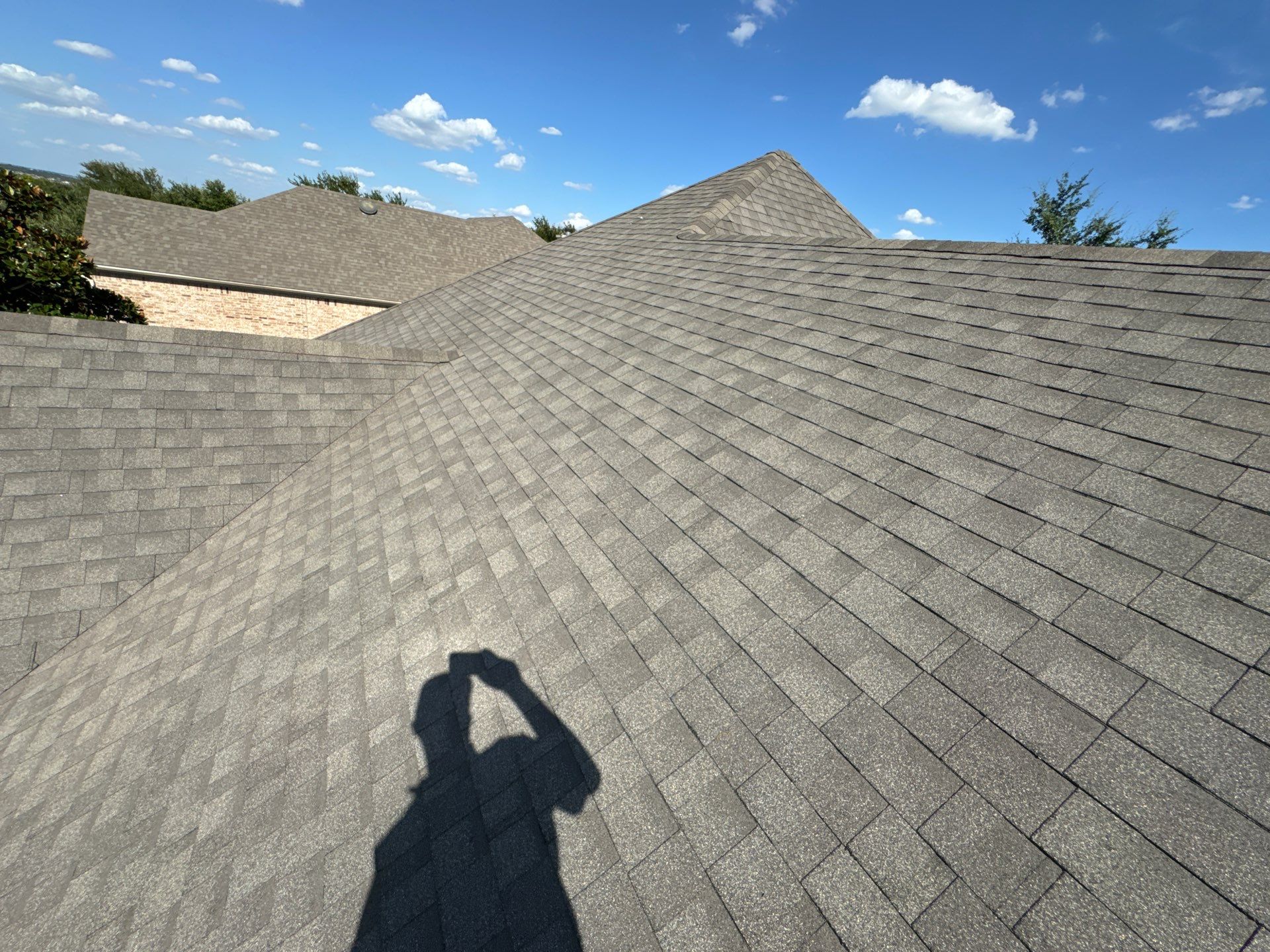 Residential Roofing Installation using IKO, Cambridge in Weathered Wood by Oakwood Roofing and Construction, LLC