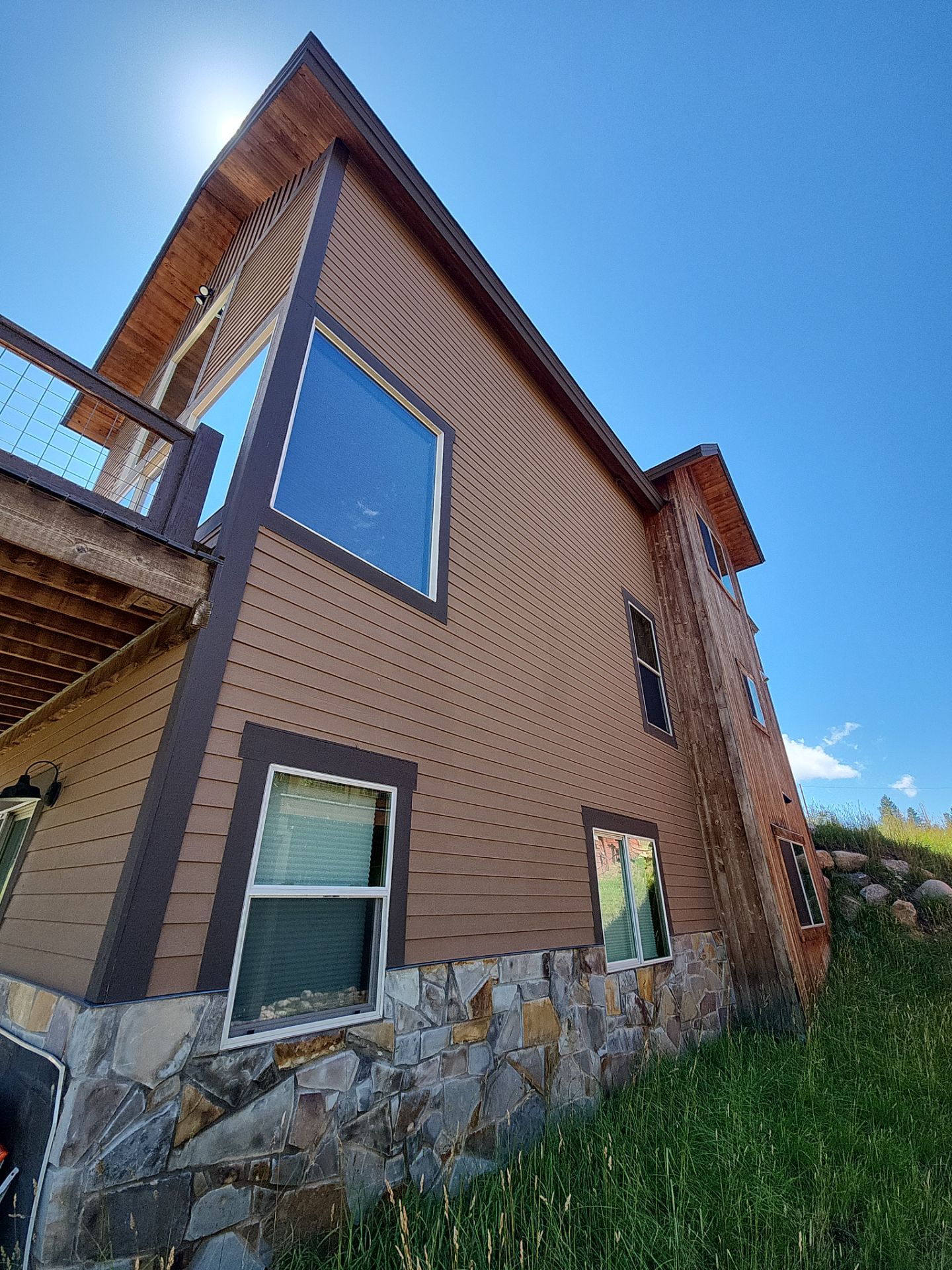 Exterior Painting Using Stain by Wheatley Creek Services