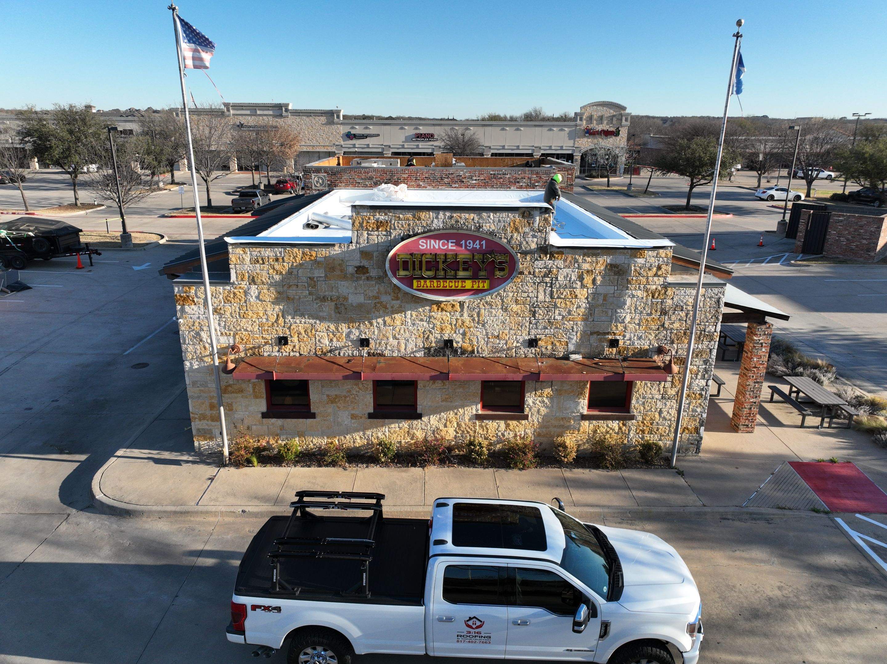 TPO Commercial Roofing Installation by 3:16 Roofing and Construction