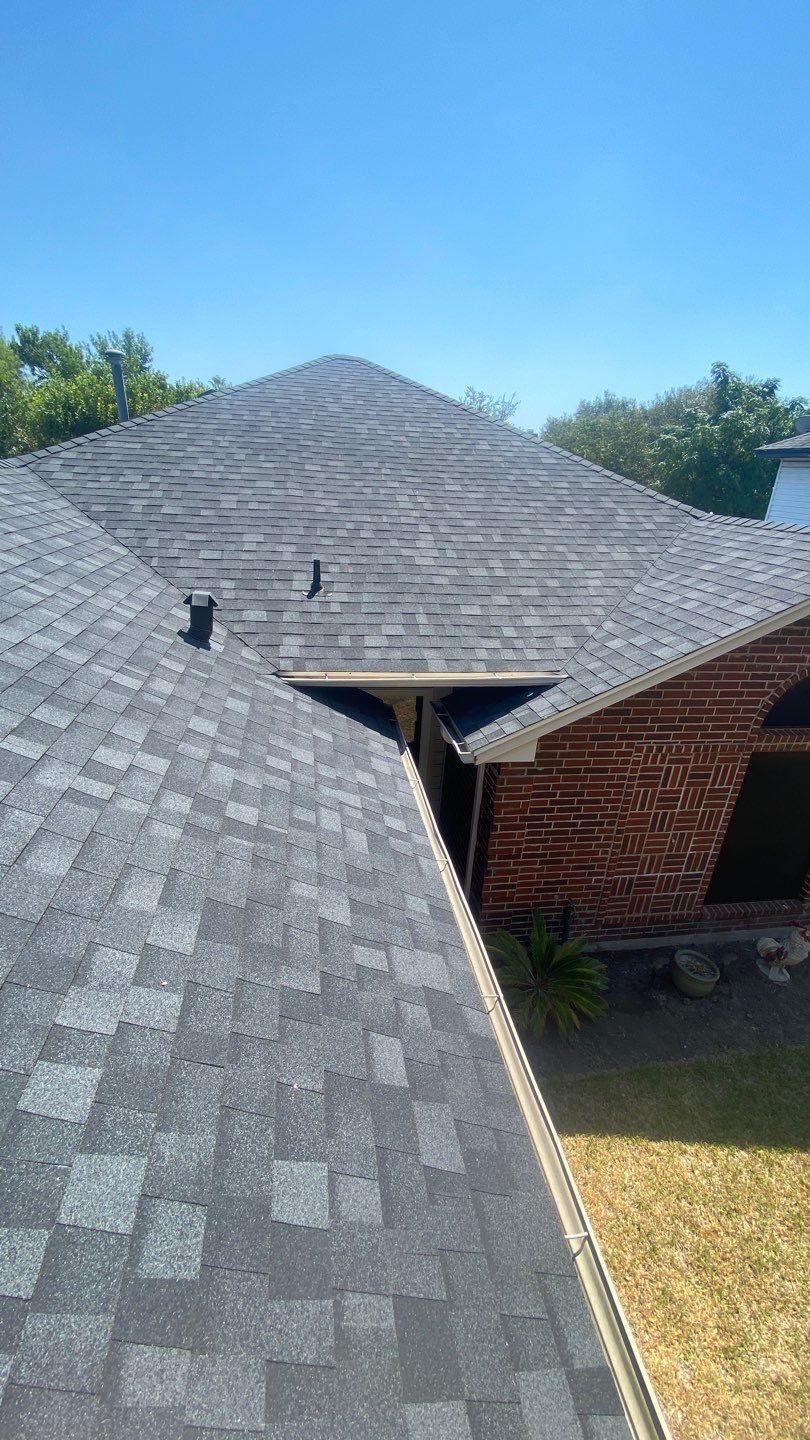Nothing looks nicer than a little black roof by Bayfront Roofing and Construction