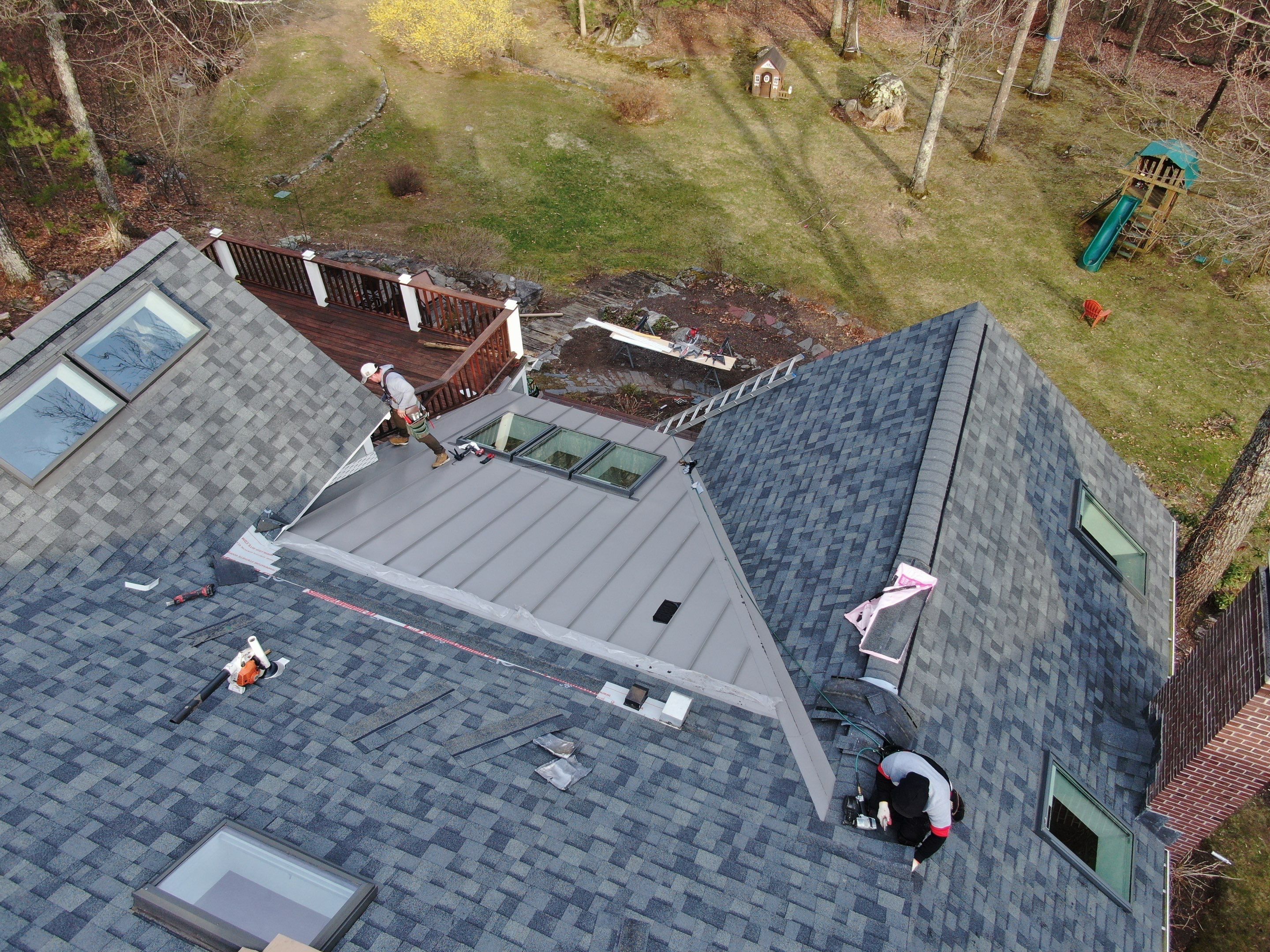 Project: Full Roof Replacement — Asphalt Shingle + Standing Seam Metal by Mighty Dog Roofing of Greater Middlesex County