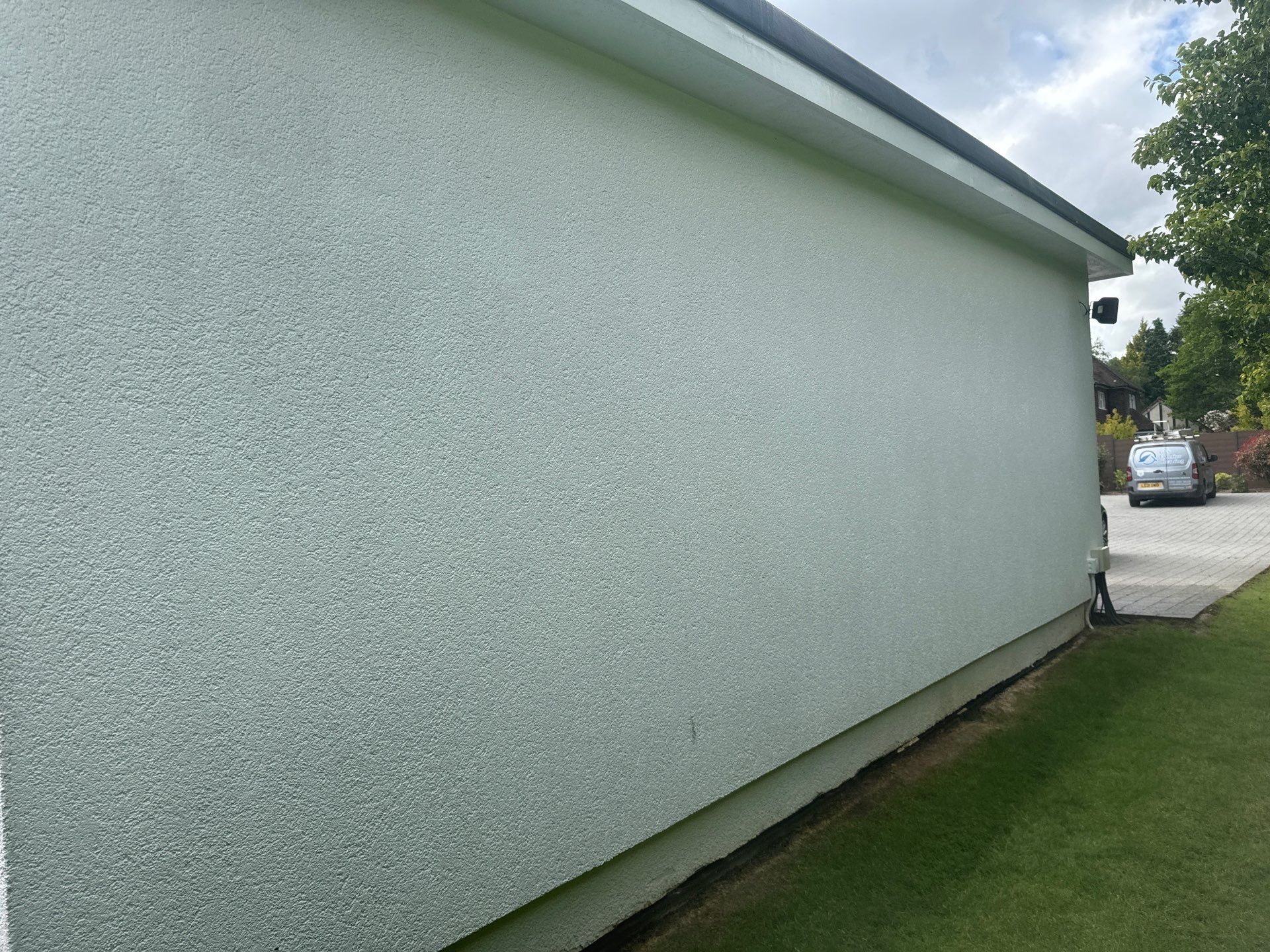 Render Clean using Pureseal Biocide - Solar Panel Clean by Ges Exterior Cleaning ltd