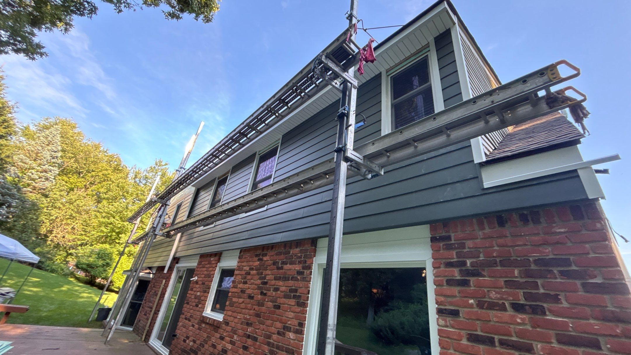 Siding Replacement using Alside Deep Moss by 180 Contractors