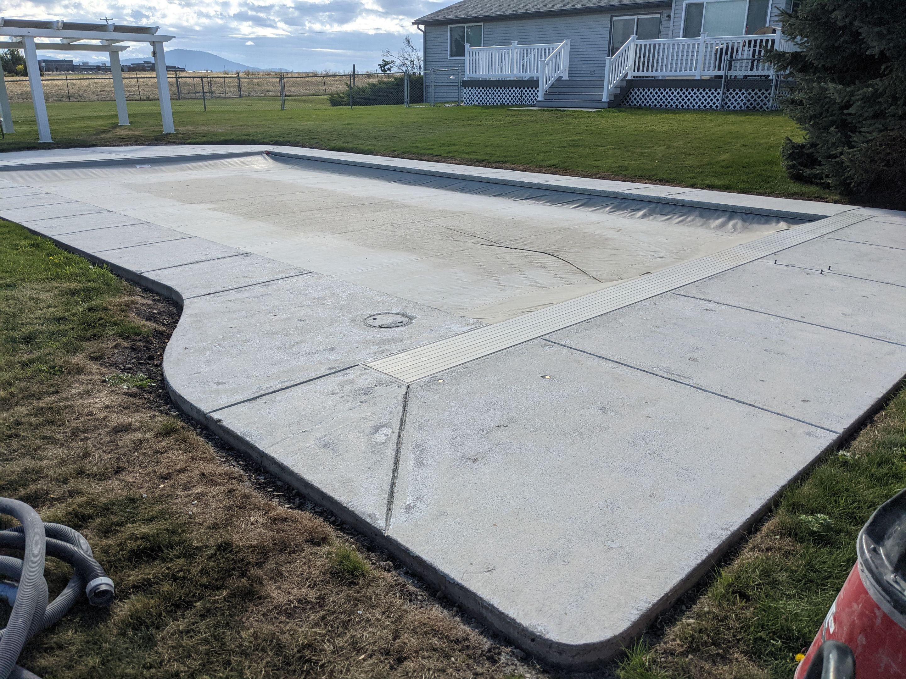 Pool Deck Transformation using Slate Stone by Croc Coatings, LLC