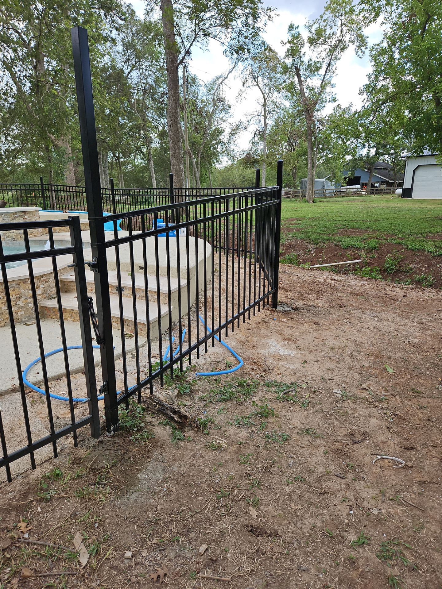 Ranch Style fence Plus Iron installation by Tim's Fences
