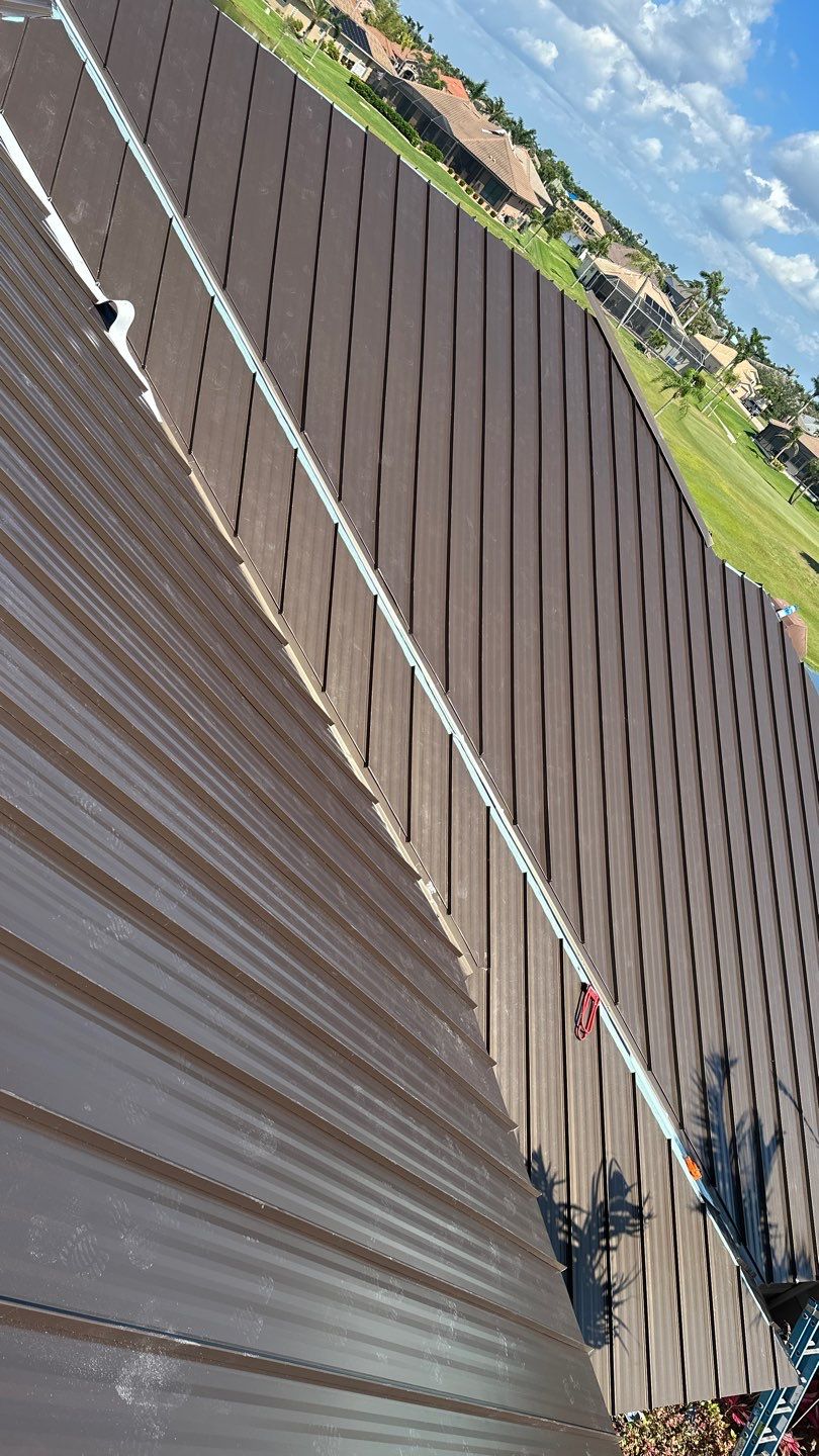 Residential Roofing Installation using Standing Seam Metal Roof in Cape Coral, FL by International Roofing