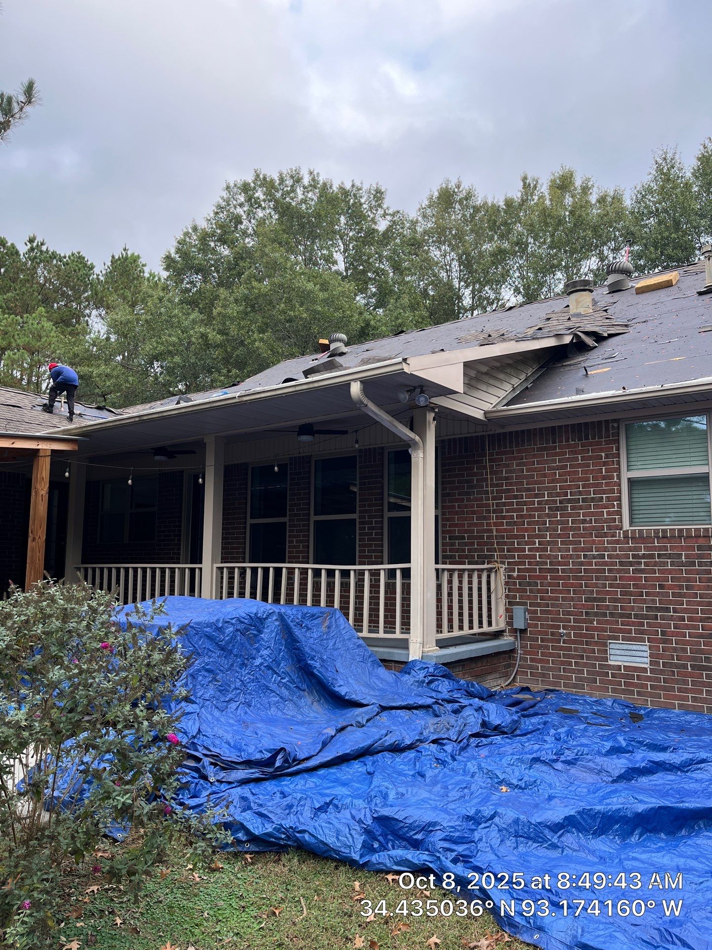 Full Residential Roof Replacement with GAF Timberline HDZ Shingles in Hot Springs by Temple Roofing and Exteriors