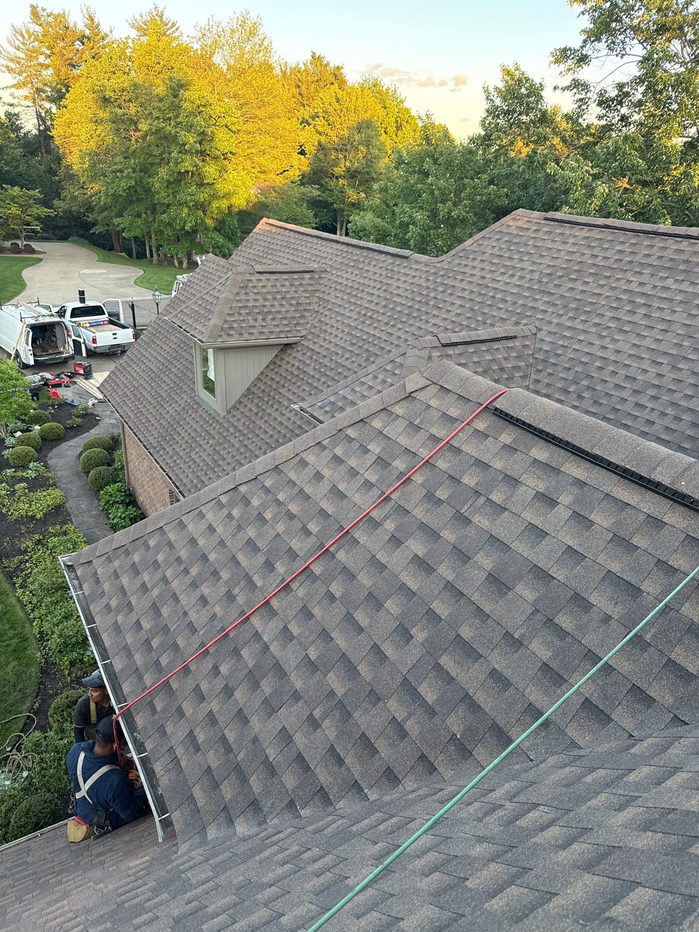 Residential Roofing Installation using GAF Timberline HDZ Barkwood by Rainstoppers Roofing