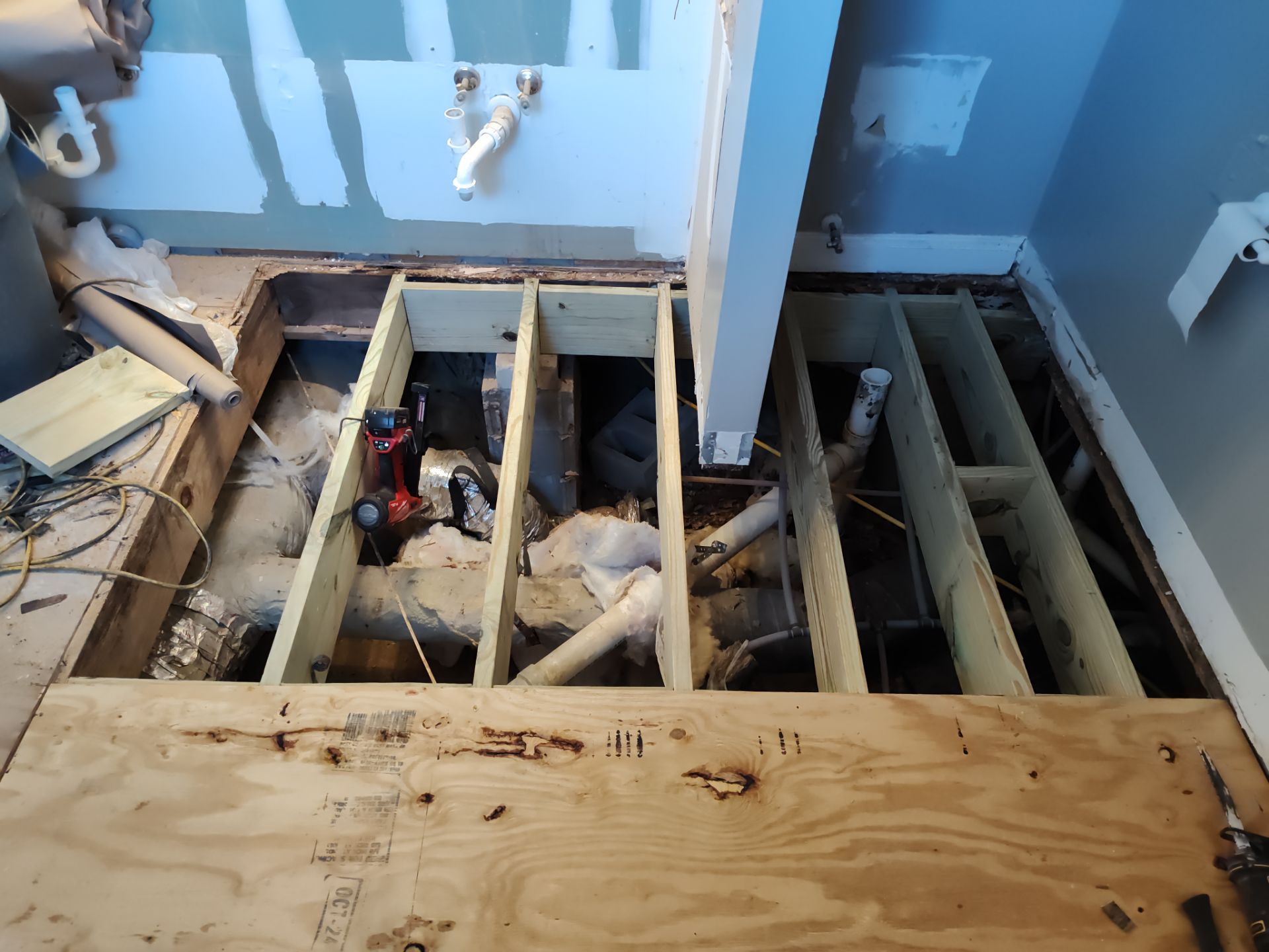 Bathroom repair and remodel by Cornerstone Home Builders, LLC