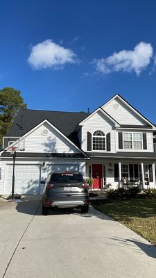Roof and downspout replacement by hail damage