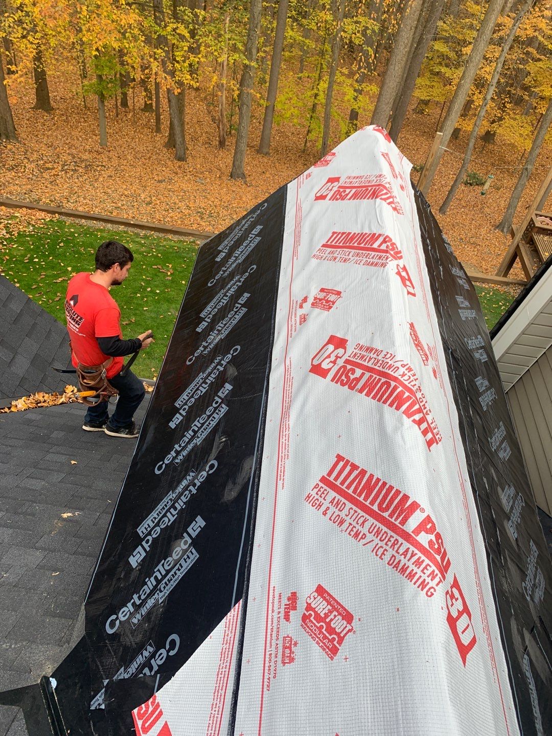Residential Roofing Installation using Owens Corning Duration, Driftwood by Absolute Roofing and Construction