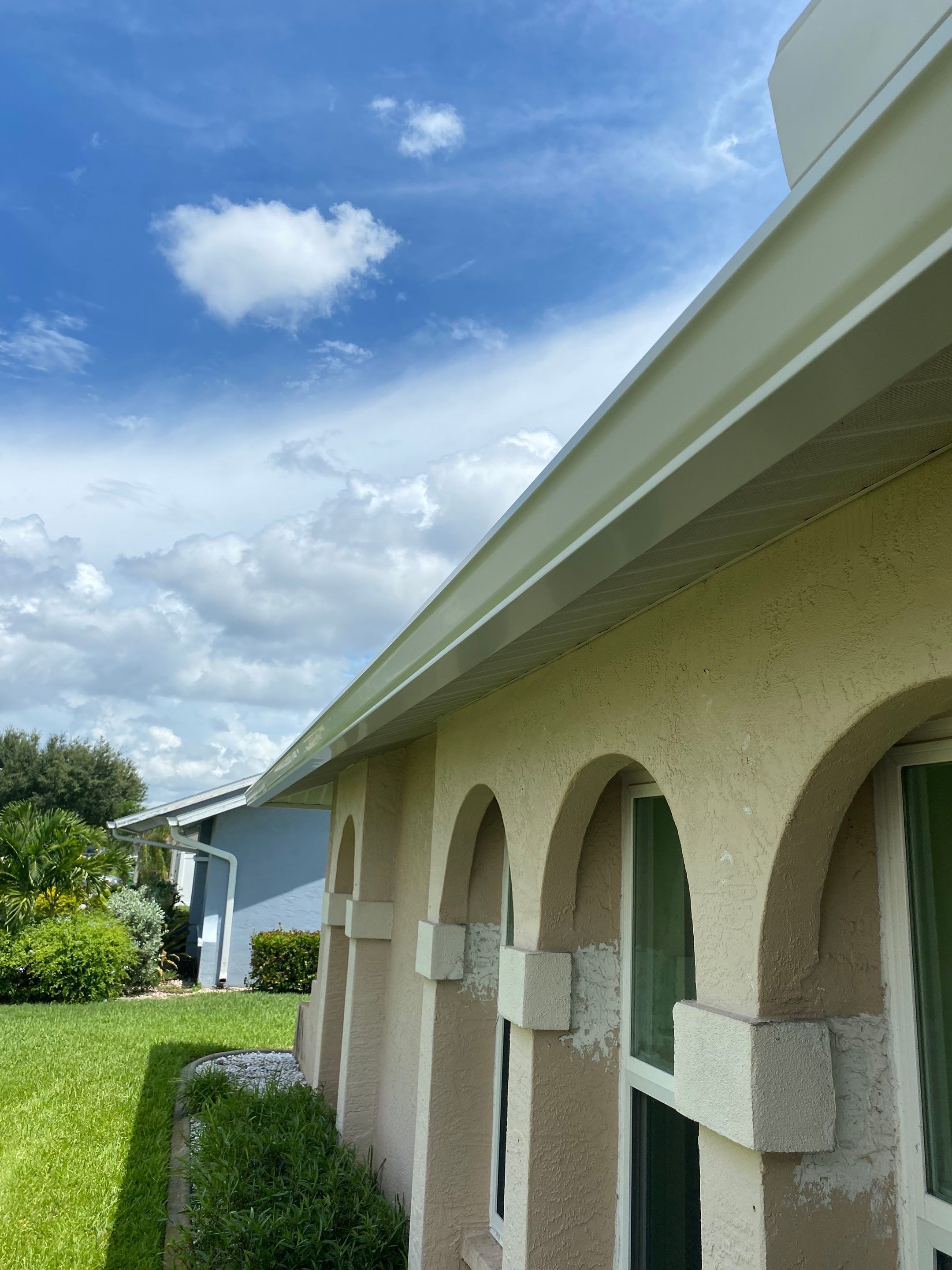 Seamless Gutters for Buildings in Cape Coral FL by Gutter Professors