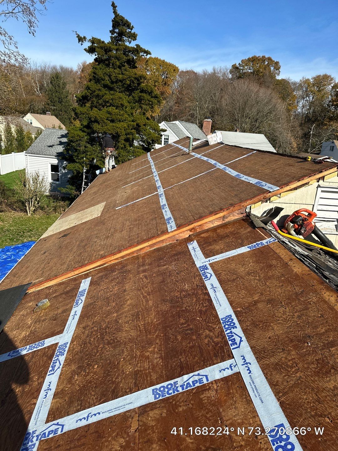 Residential Roofing Installation using Owens Corning Duration Driftwood by A Plus Exterior