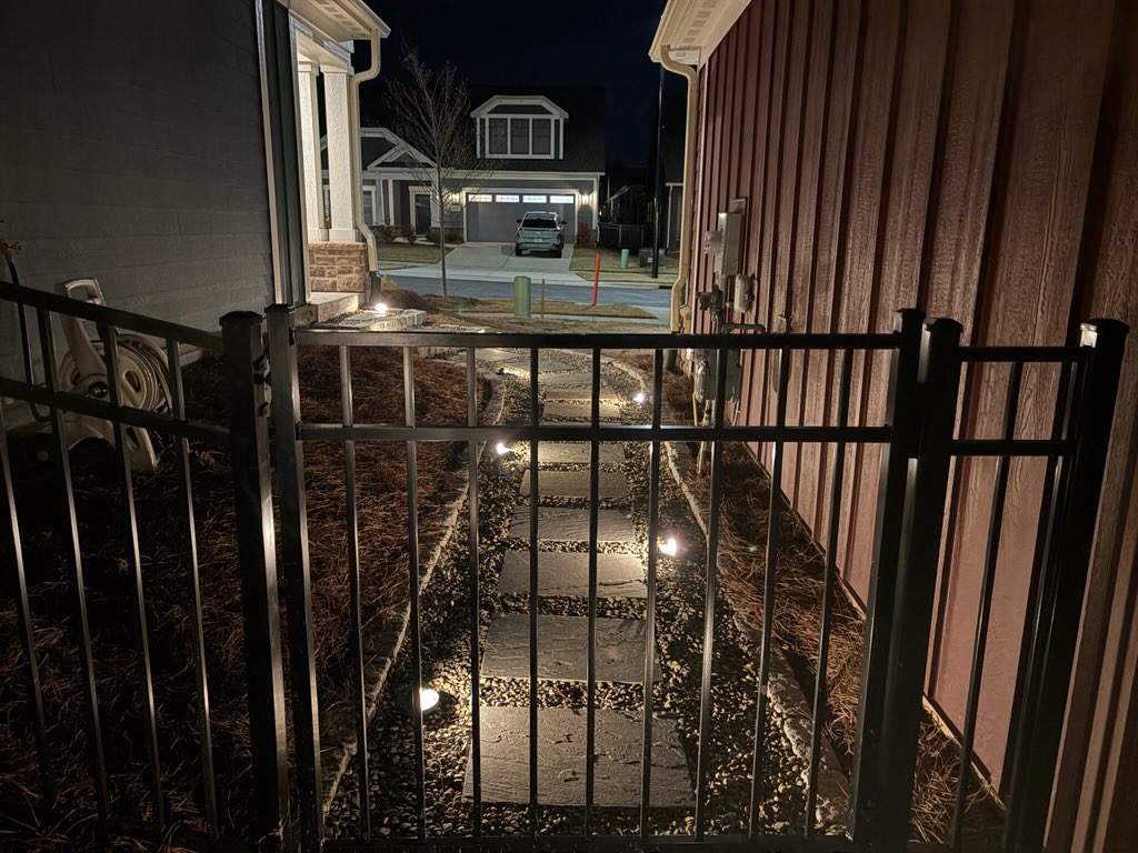 Hardscape lighting in Chapel Hill by Martinez Brother’s Nc Landscaping Inc