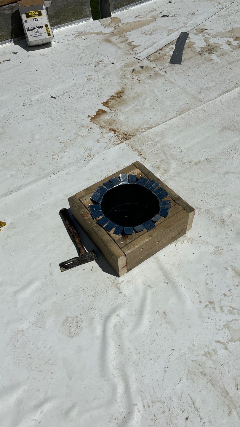 Residential Install of Flat TPO by International Roofing