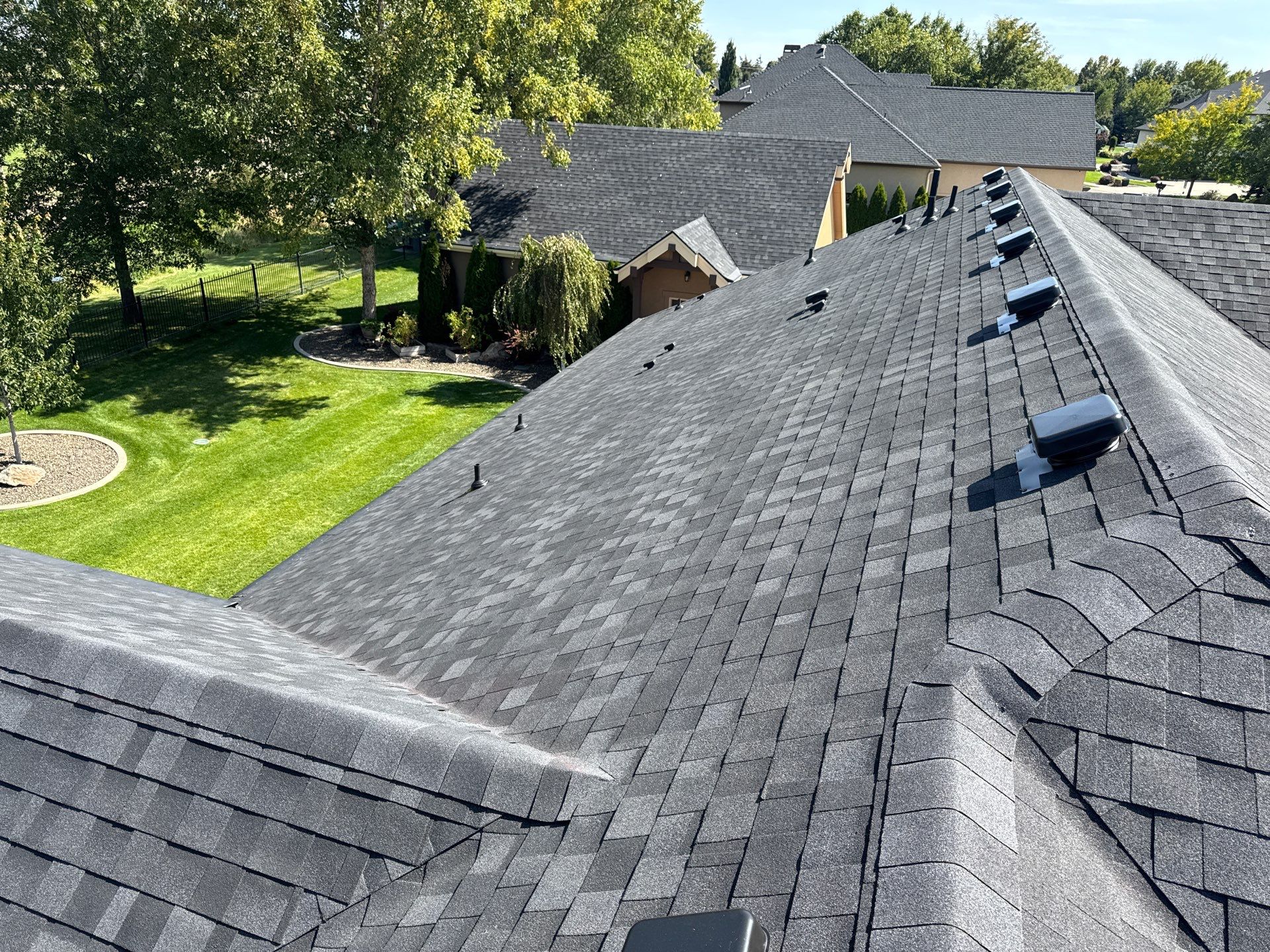 Middleton Residential Roof Replacement with Dark Grey Architectural Shingles by Olive Roofing