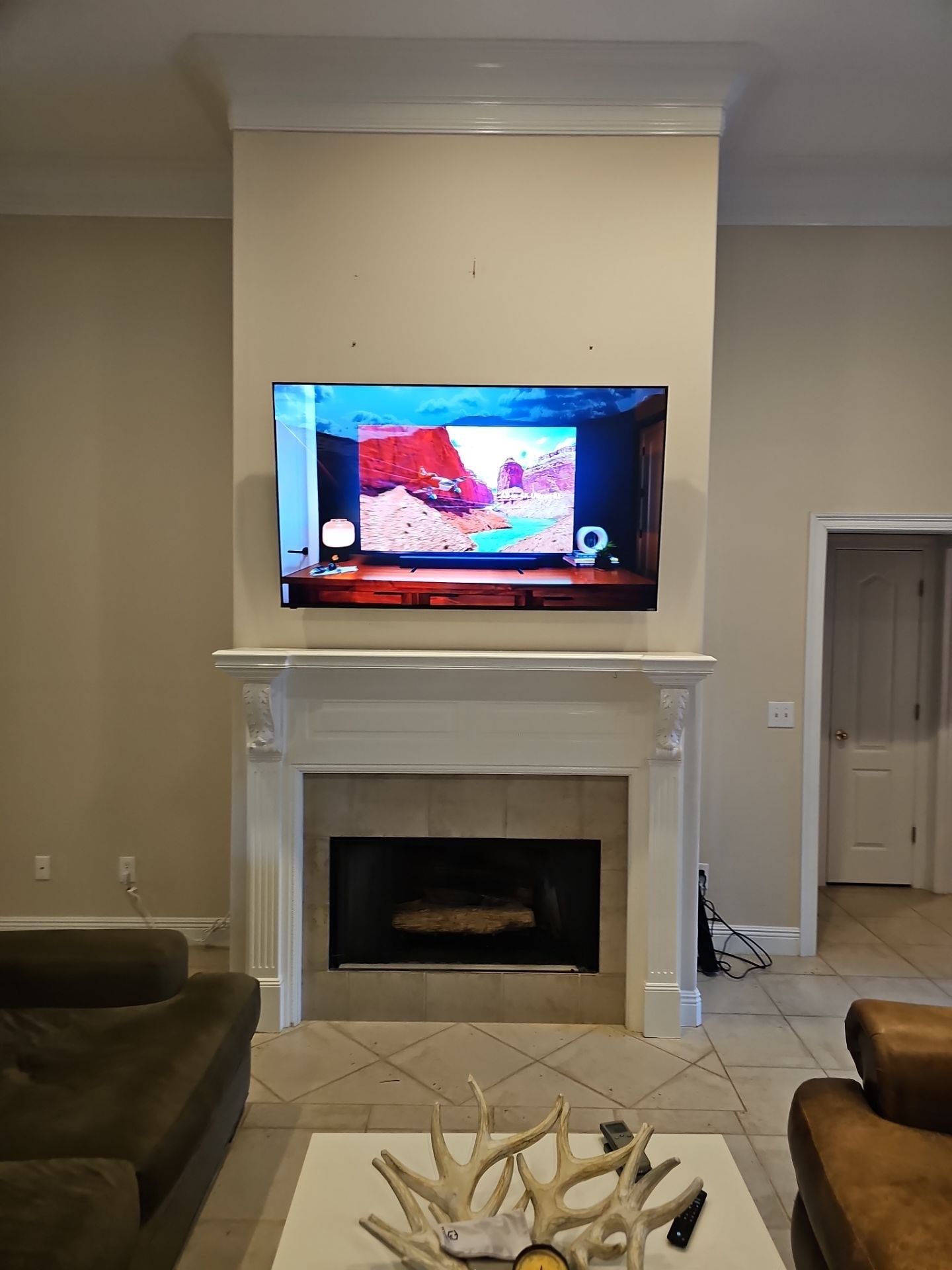 Fireplace TV Mounting Projects by Hangman Mounting & Installation 