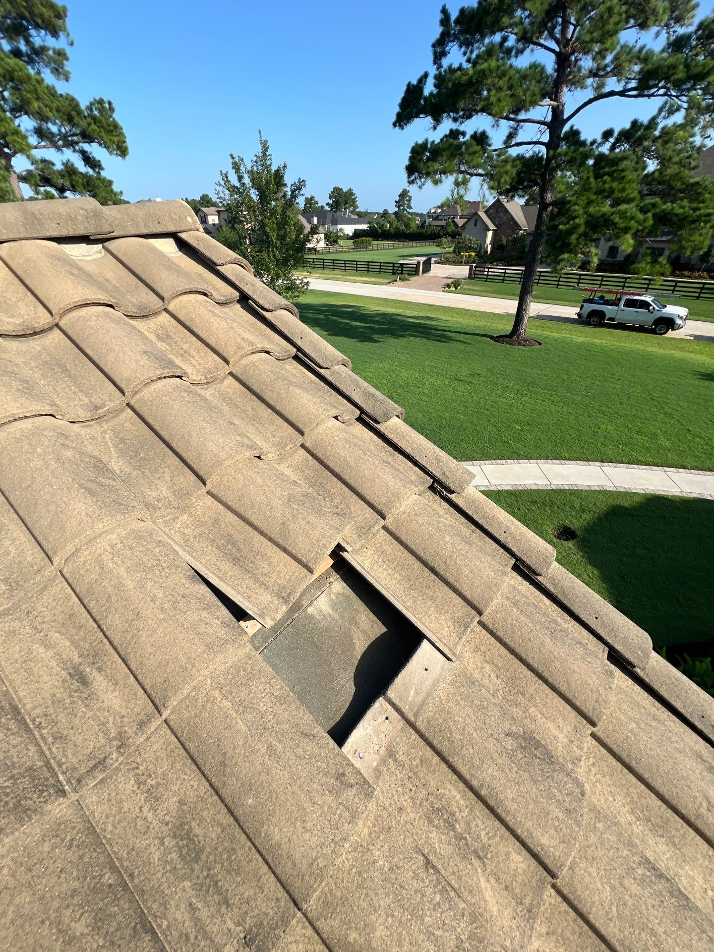 Residential Roofing Repair using tile by Roof Repair Company
