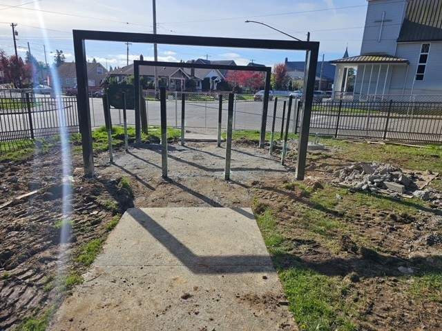 Concrete Patch Repair with Bollards | Clark Dog Park - Everett  by Jireh Asphalt & Concrete Inc 