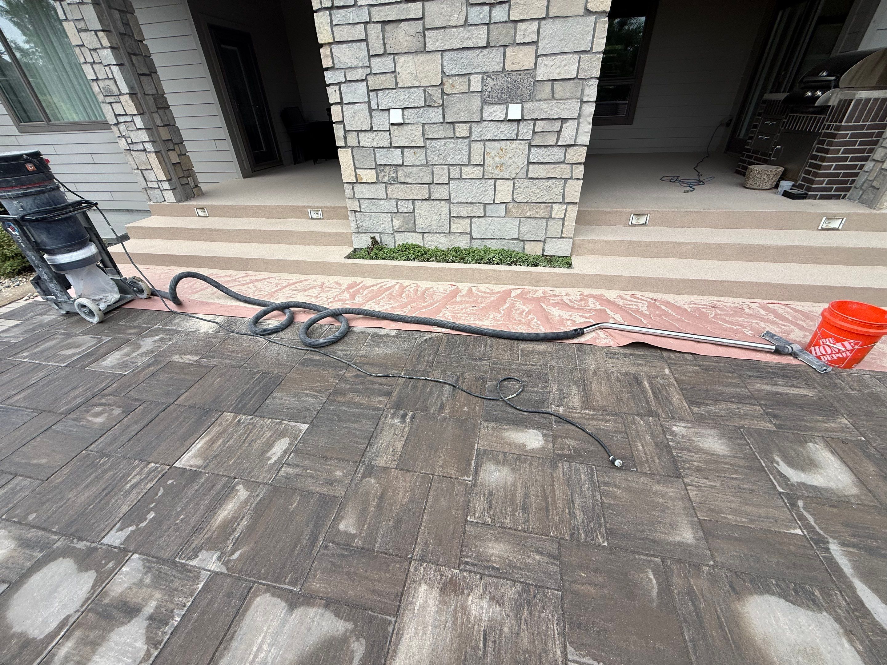 Sioux Falls Patio Concrete Coating and Porch Step Repair by Select Painting, Coatings & Garage Cabinets