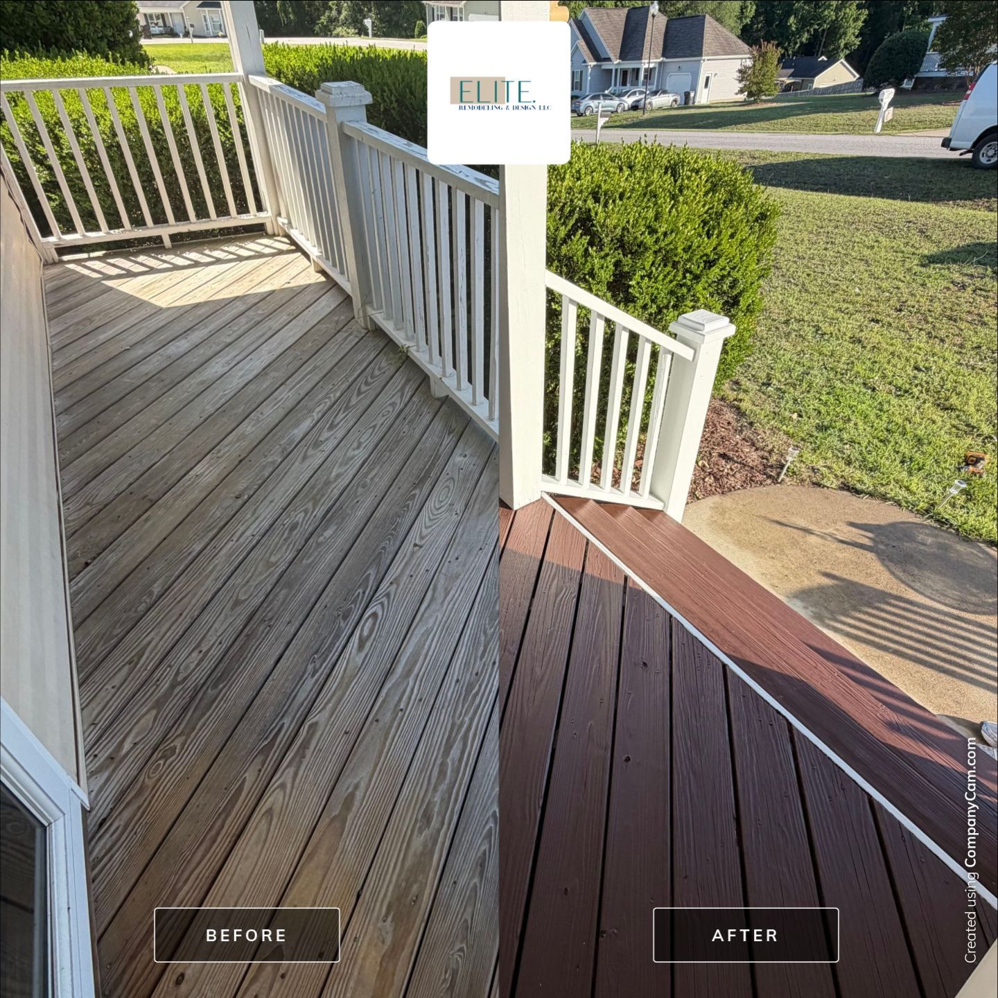 Front Porch Restoration in Angier NC | Before and After Porch Makeover by Elite Remodeling and Design LLC