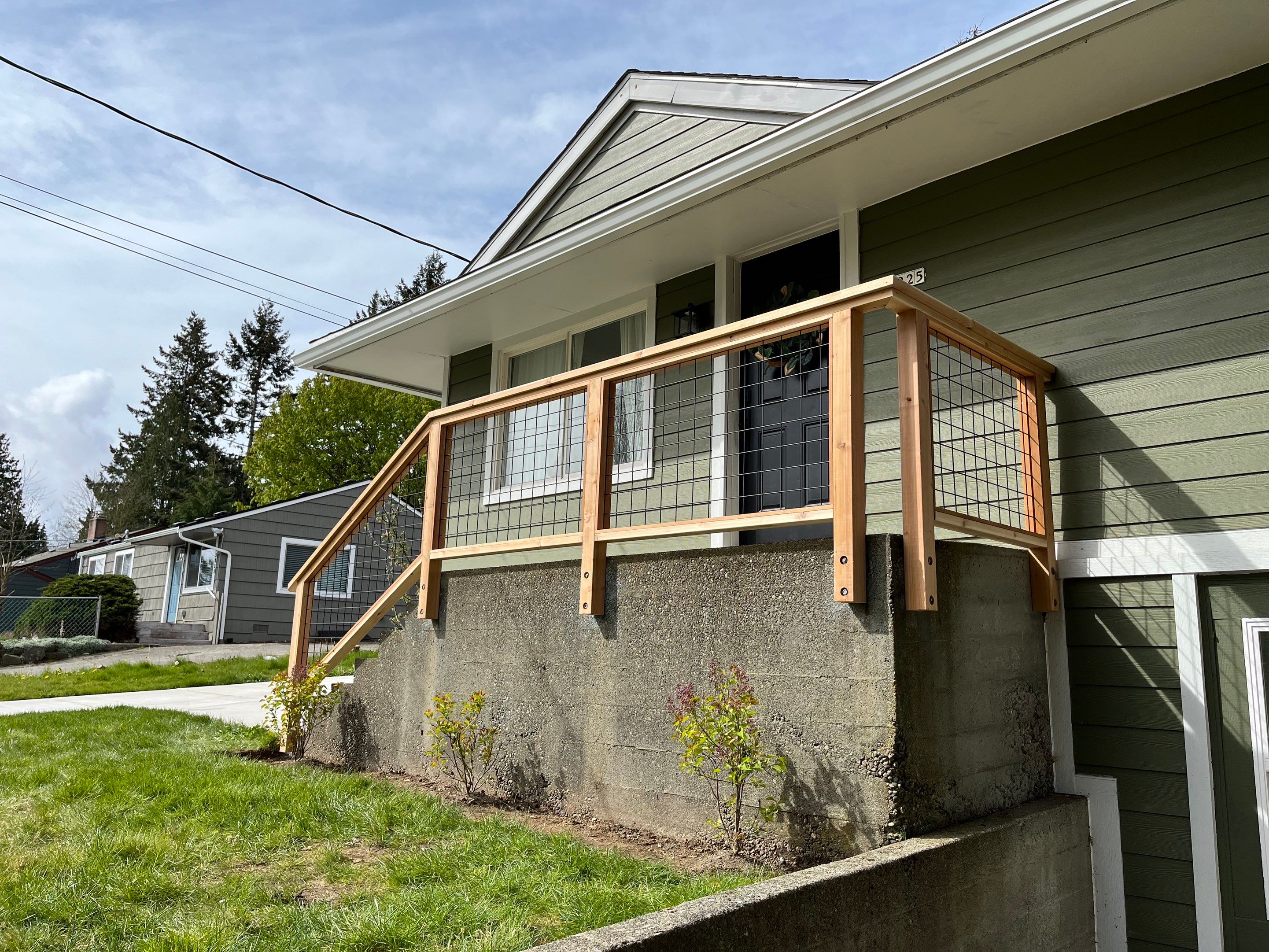 Burien Hogwire Railing  by Alki deck builders 