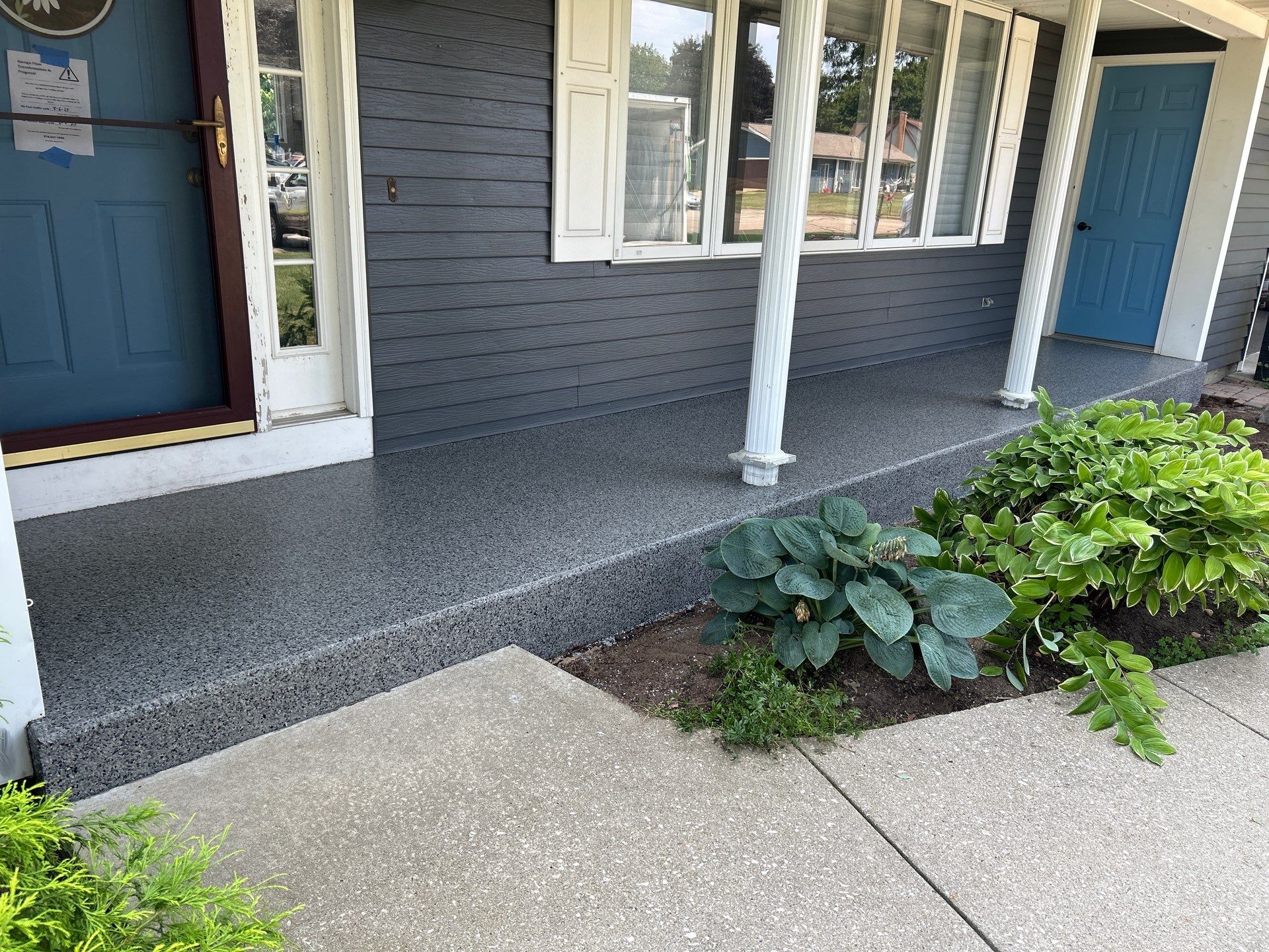 Front Porch Coating in Vicksburg, MI! by Innovative Spaces / Innovative Concrete Coatings