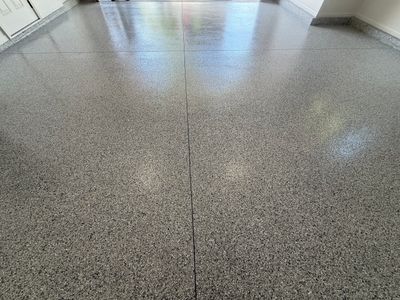 Decorative Chip Epoxy Floor Coating Installation in Sioux Falls