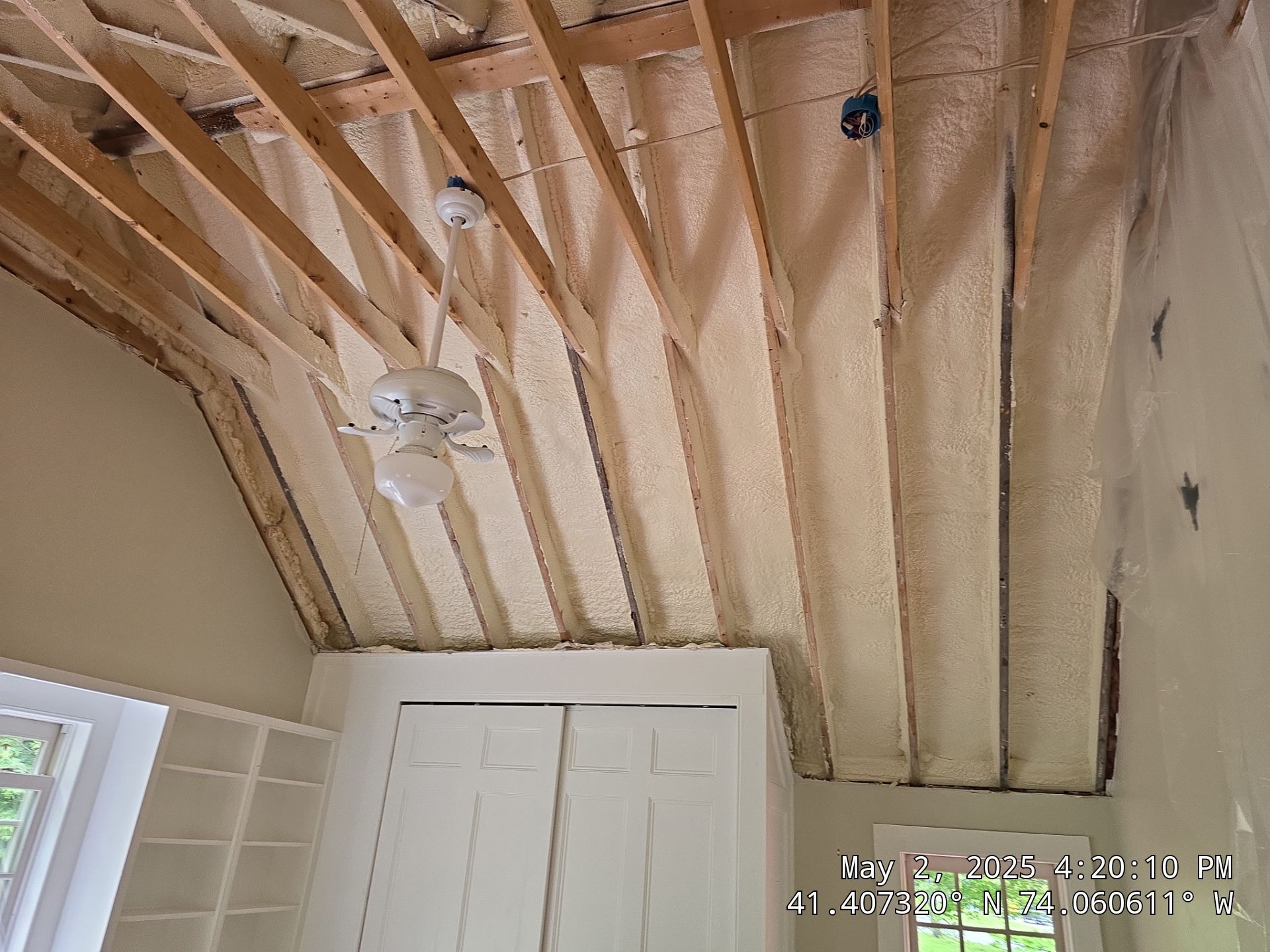 Attic Insulation using Closed Cell Spray Foam by NYS Foam & Energy