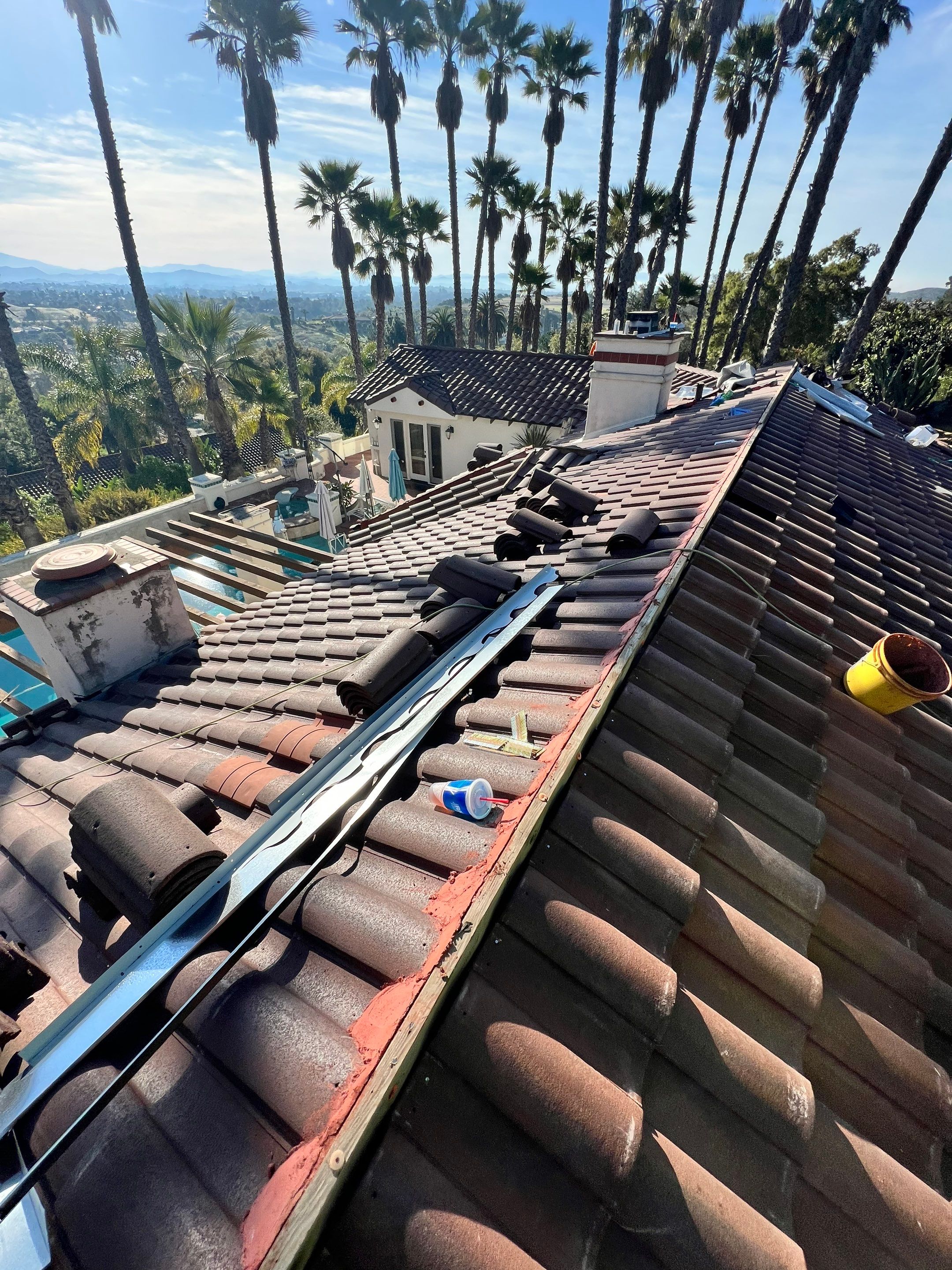 Eagle Capistrano Tile Roof Replacement in Fallbrook, California by Reliable Roofing San Diego Inc.