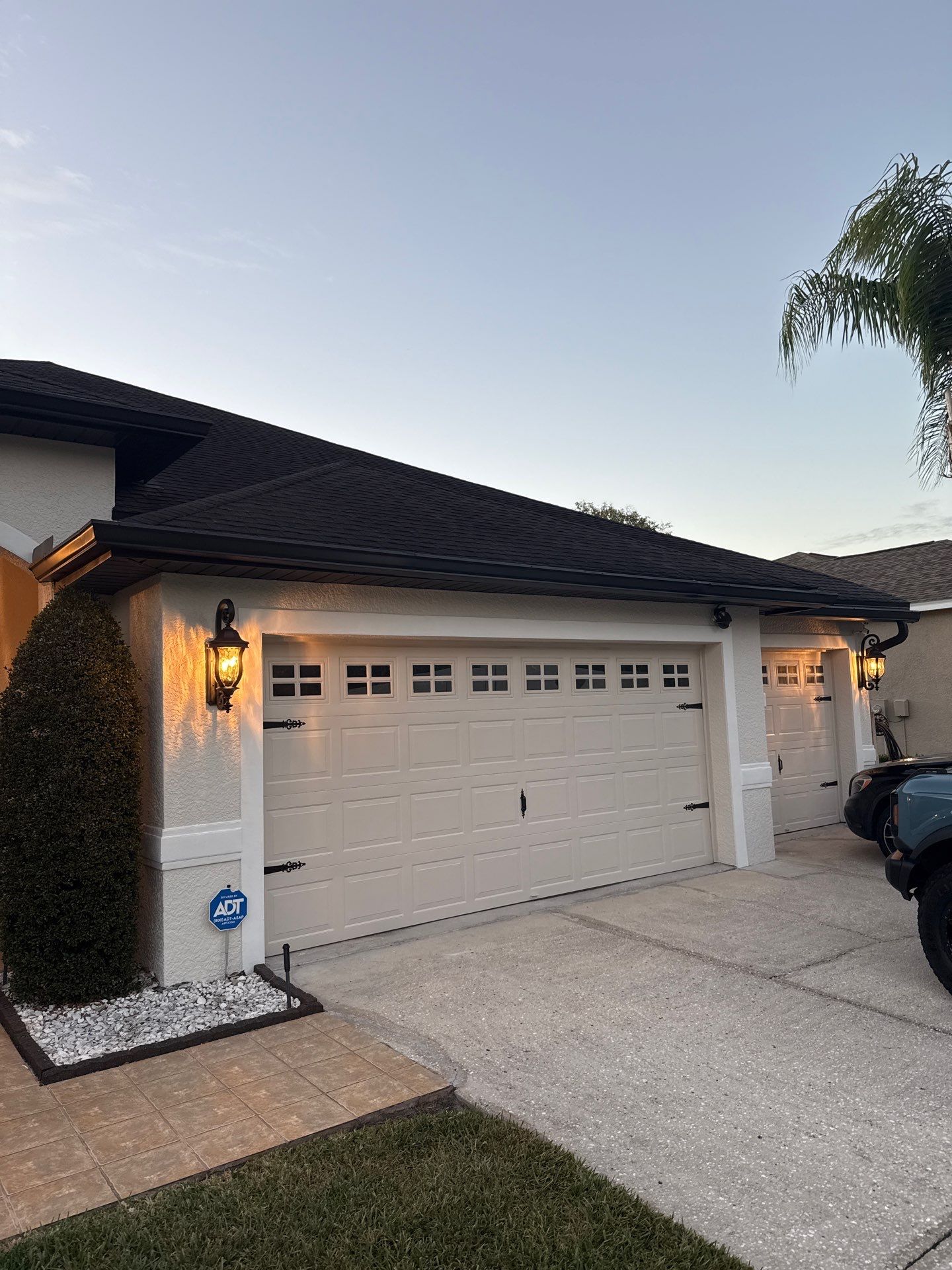 Black Aluminum Gutters with Matching Downspouts in Tampa FL by Gutter Professors