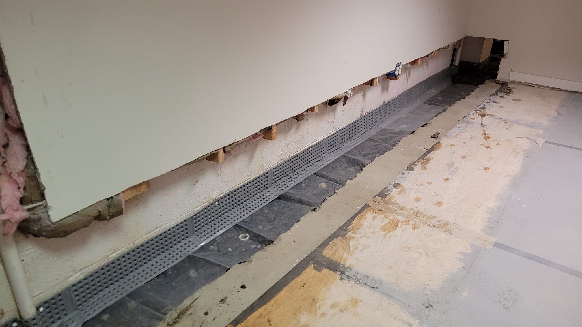 Interior French Drain With Radon Seal & Mold Remediation in Wall Township by Pure Service Pro, LLC 