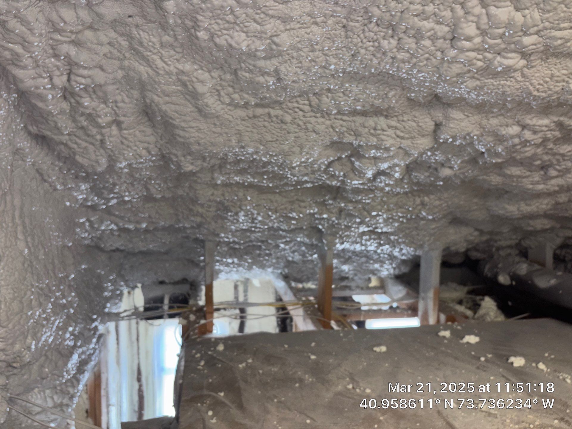 Attic Insulation using open cell spray foam by NYS Foam & Energy