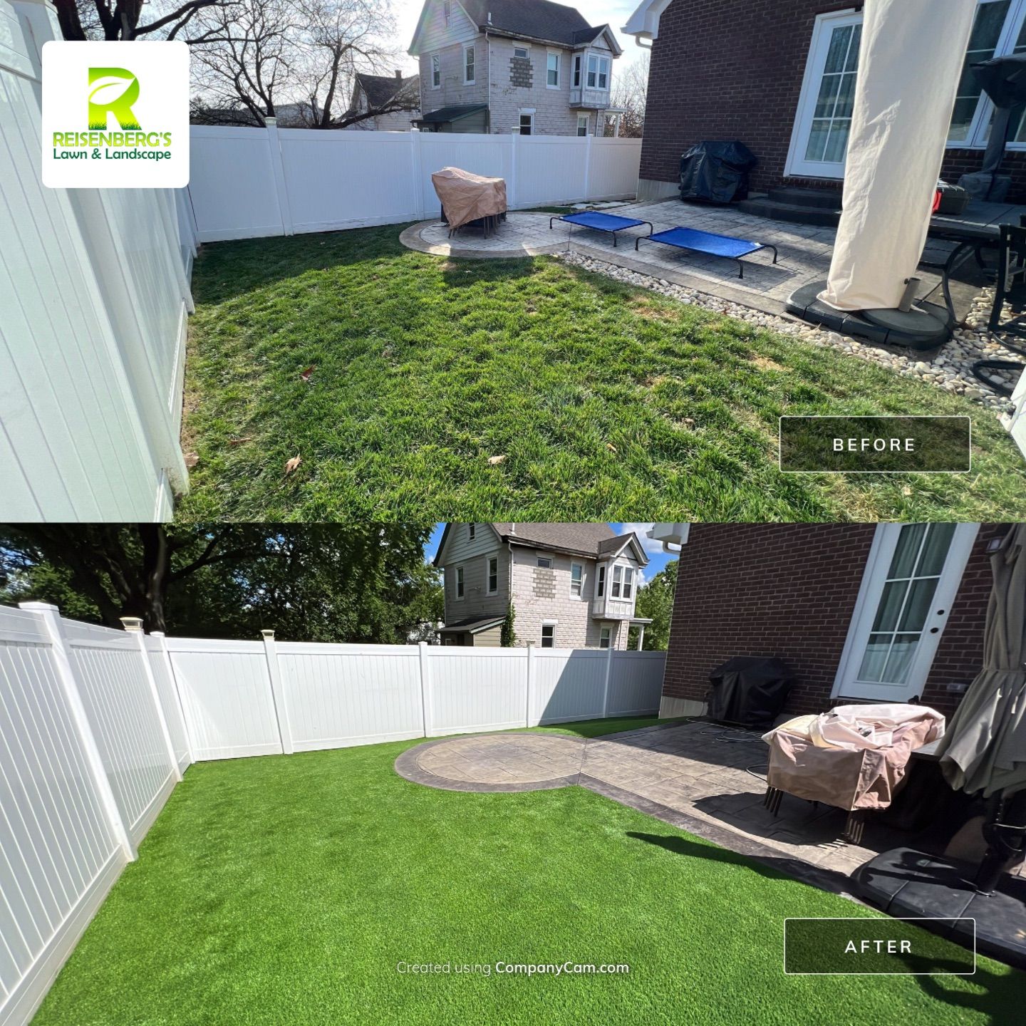 Synthetic Turf Installation using Pet Champ Synthetic Turf by Reisenberg’s Lawn & Landscape, LLC