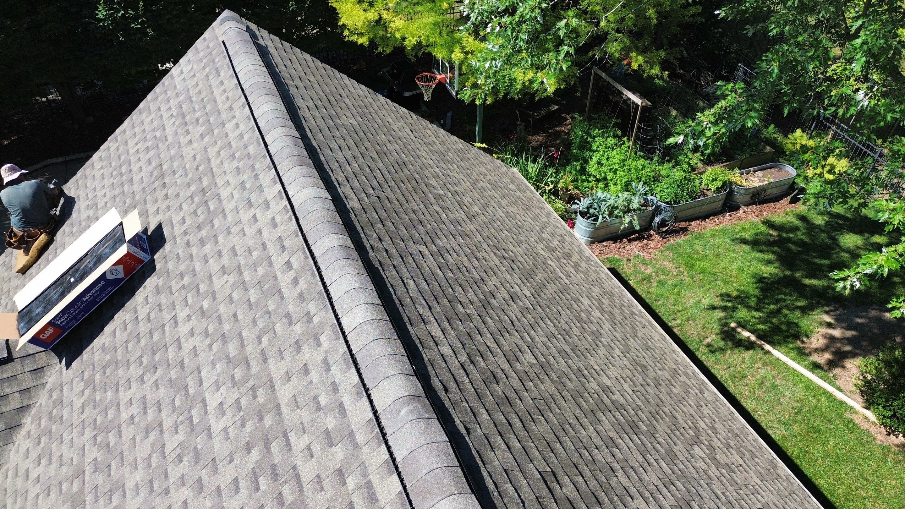Residential Roofing Installation using Timberline HDZ Shingles - Weathered Wood by RoofX 