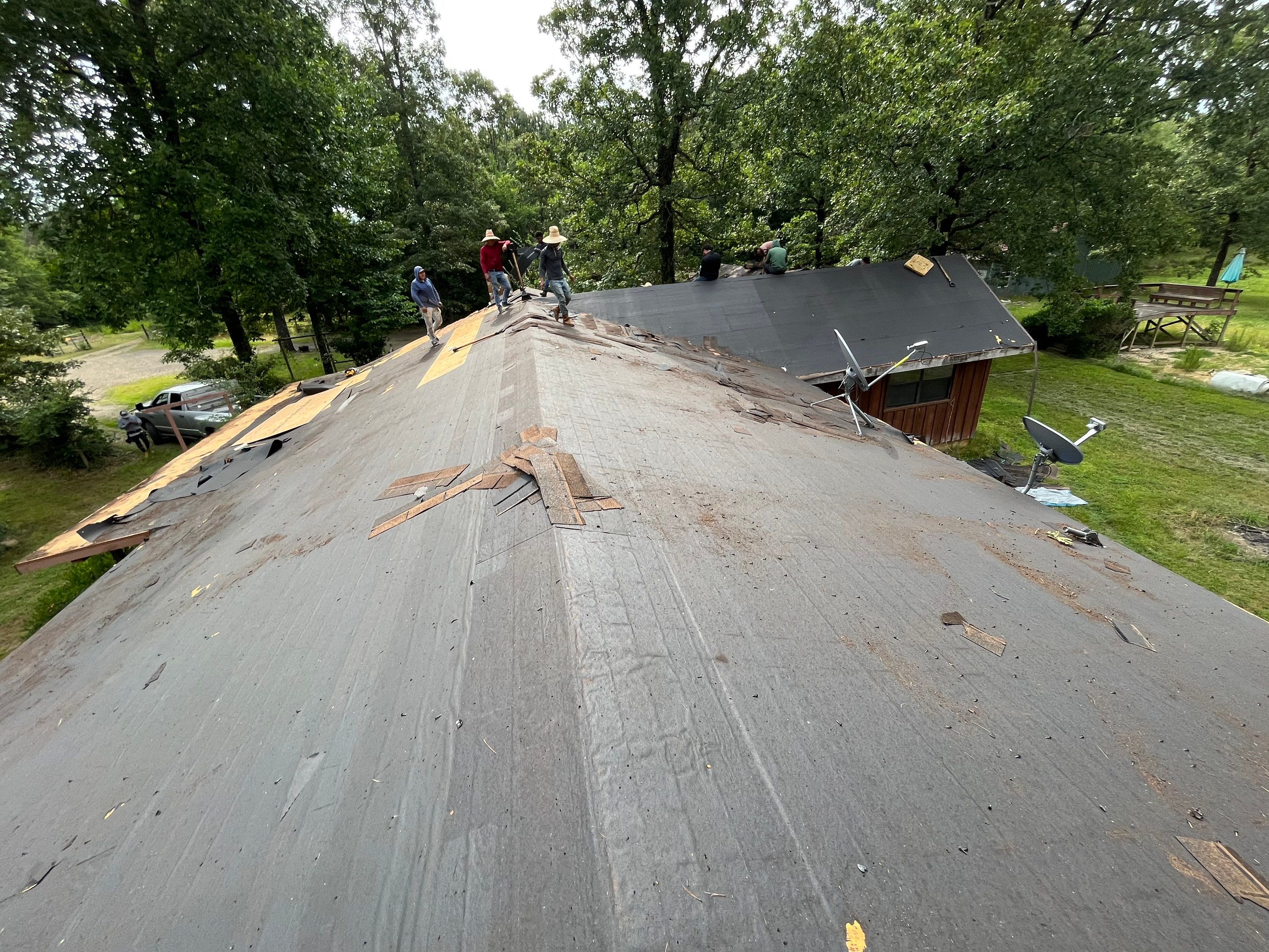 Storm Restoration Reroof: 25 Year 3-Tab Shingle by Hostetler Roofing