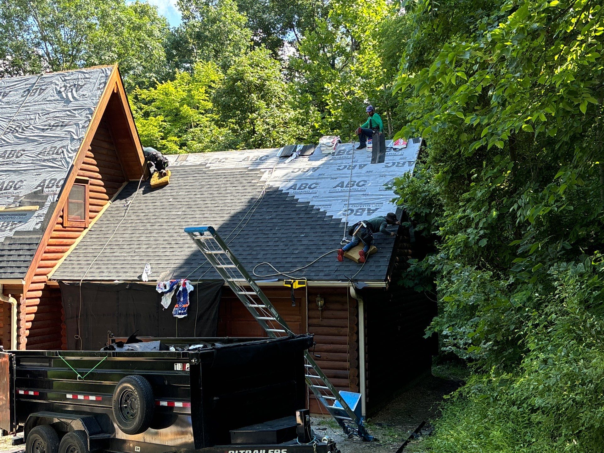 Residential Roofing Installation using Timberline HDZ Shingles - Charcoal by RoofX 