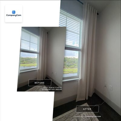 Custom Single-Hung Window and Blind Installation in Fort Myers