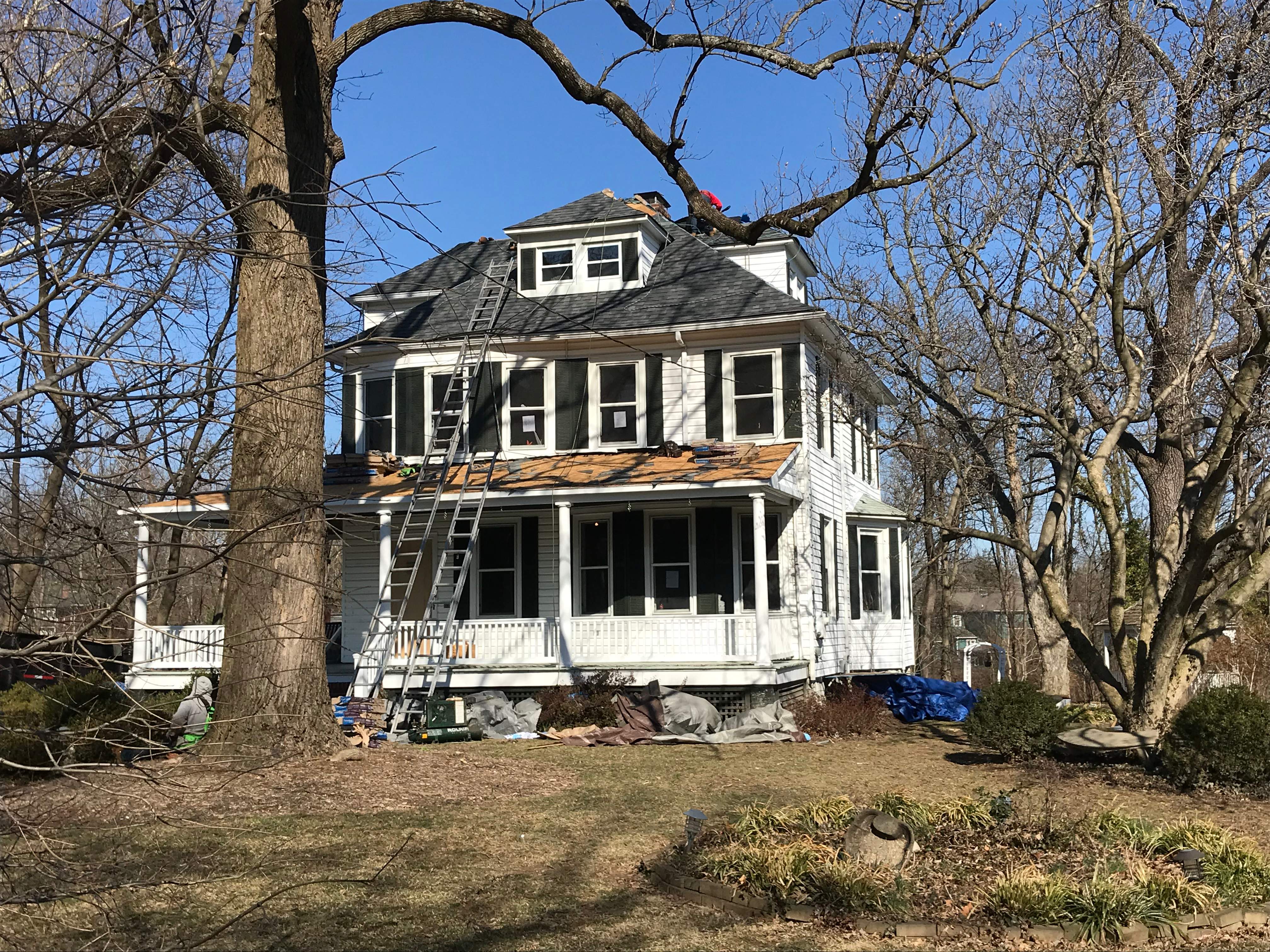 Residential Roofing Installation using Max Def Pewterwood by Alpha Design Services