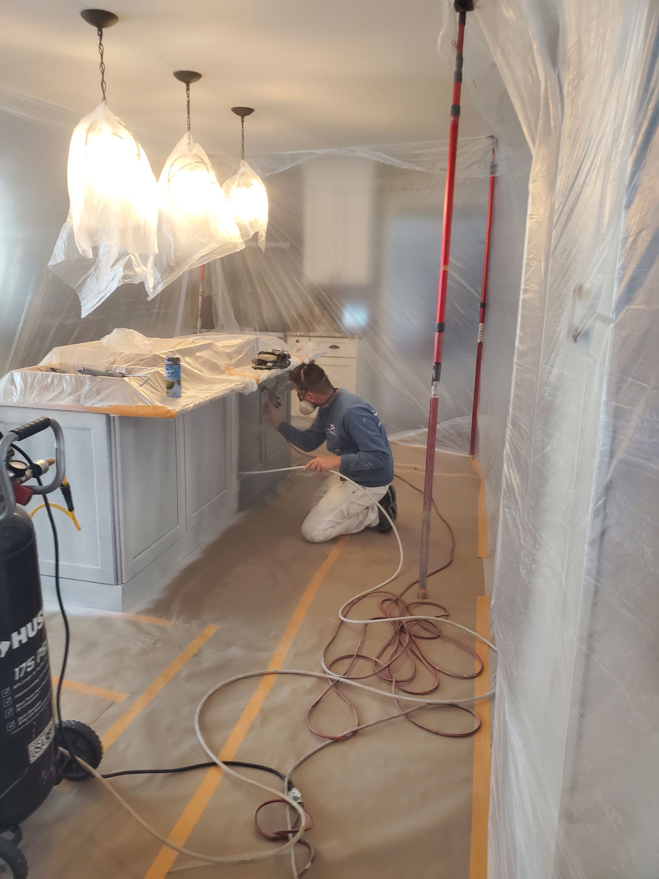 Kitchen Cabinets Refinished in Kendall Charcoal HC-166  by Spectrum Painting, LLC