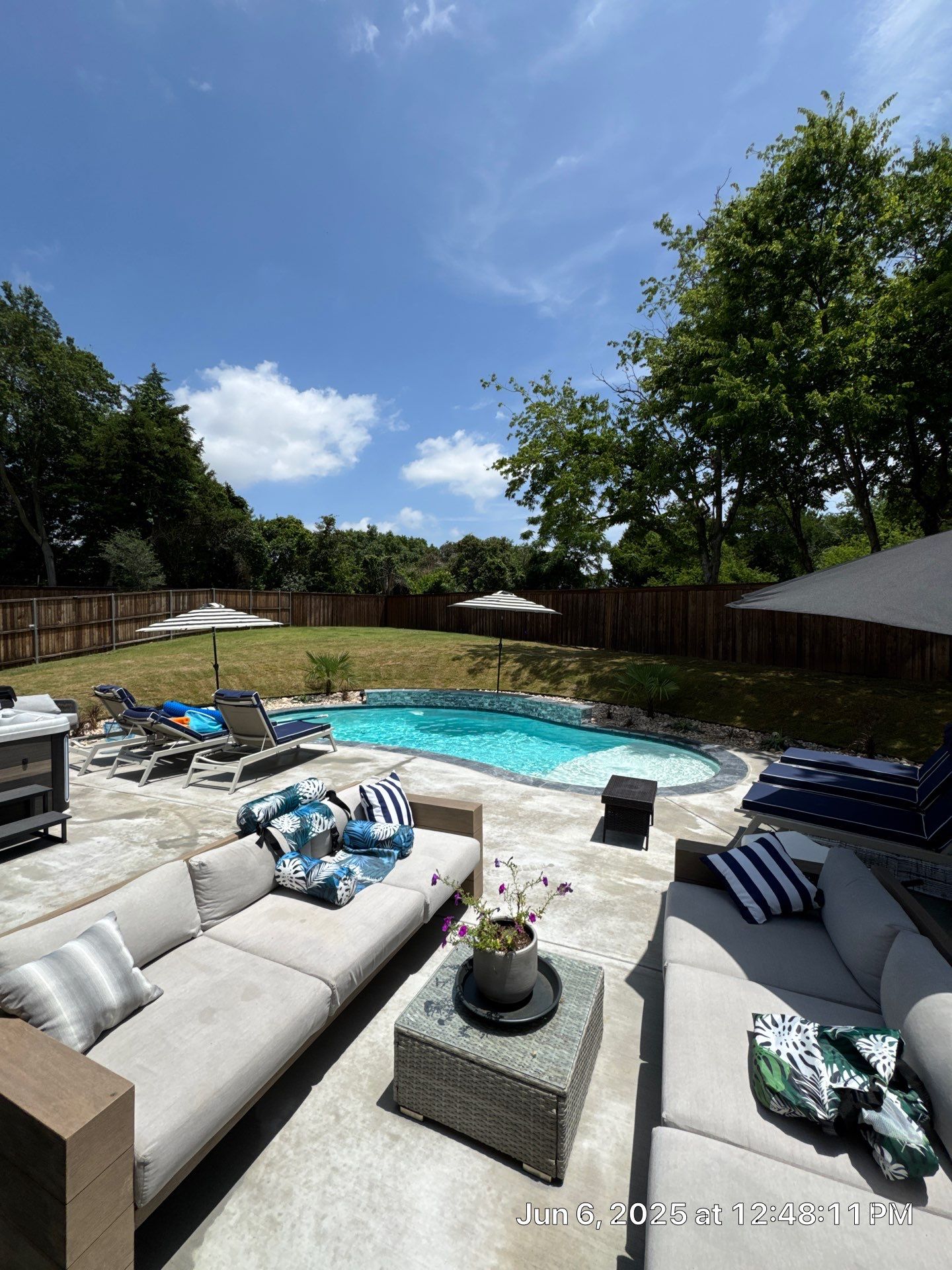 Rowlett Freeform Pool with Water Feature by Pinnacle Pools and Spas - DFW