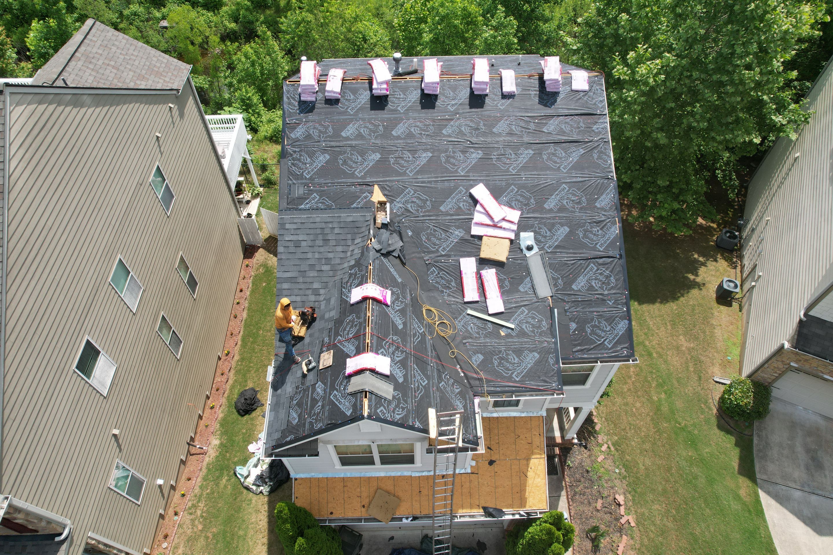 Residential Roof Replacement using Owens Corning Trudef Twilight Black by Inspector Roofing and Restoration