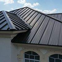 24ga 1.5" Mechanical Seam Dark Bronze by Total Roofing System The Metal Roof Experts