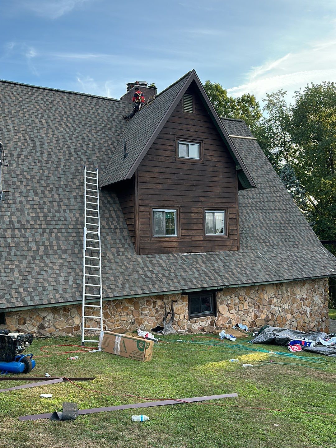 Residential Roofing Installation using GAF Timberline HDZ by Rainstoppers Roofing