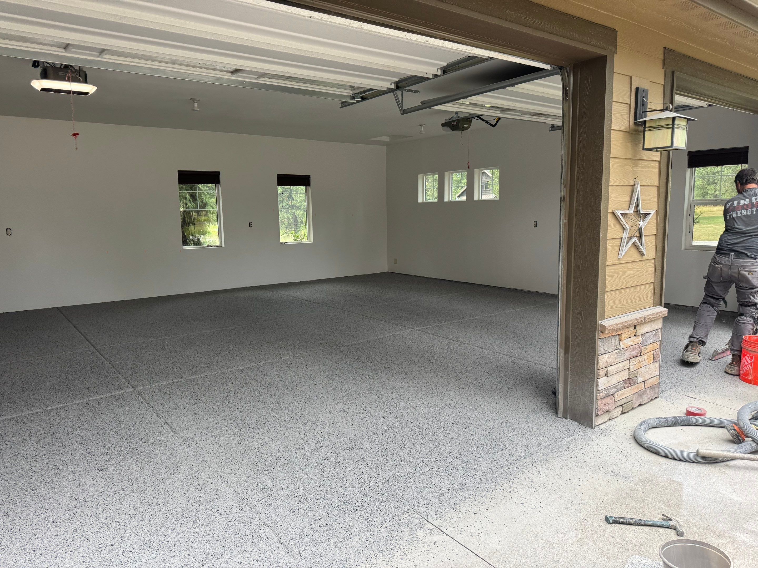 Garage Transformation using Denali Hybrid by Croc Coatings, LLC