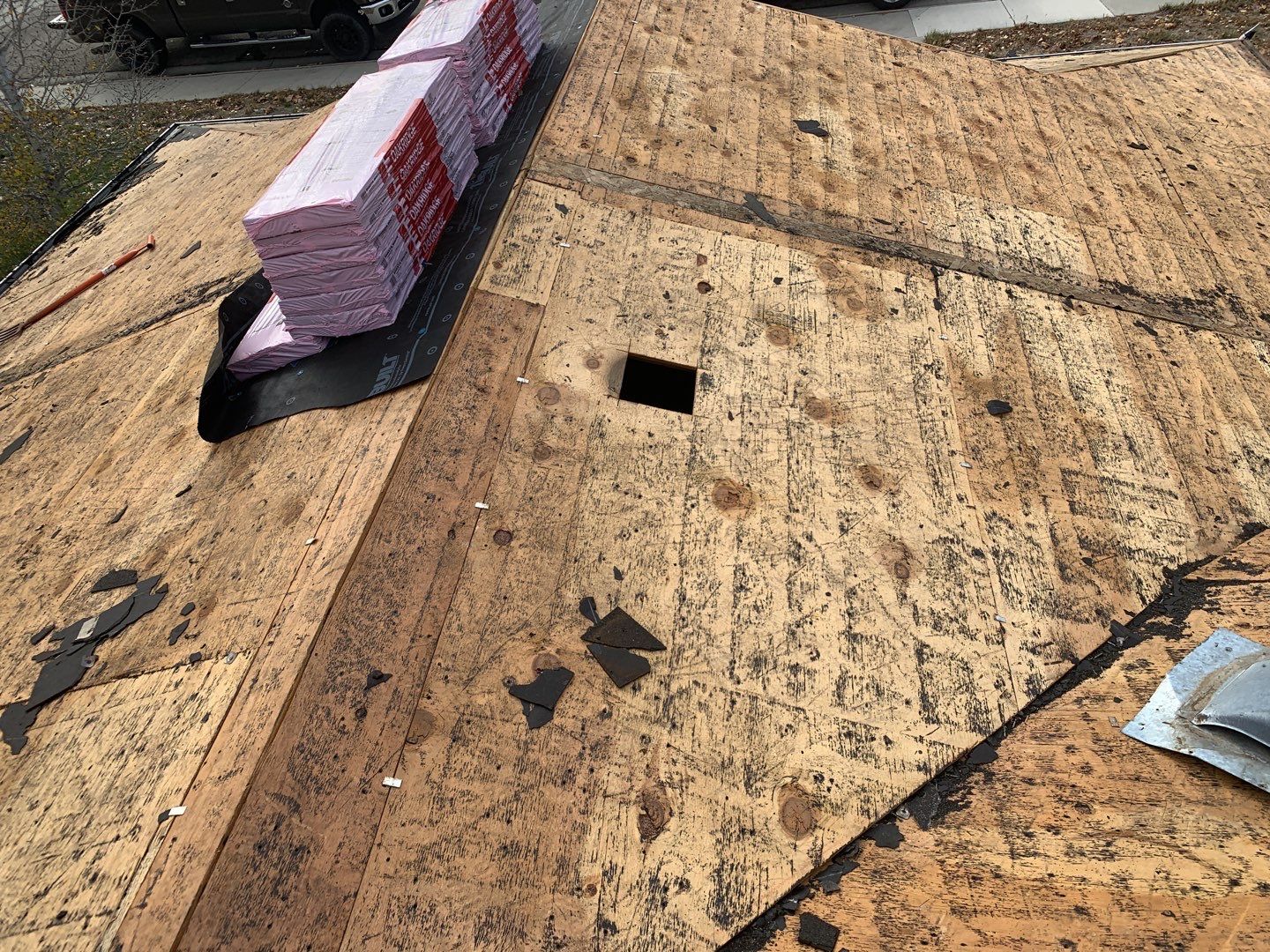 Boise single level low pitched roofing installation using Owens Corning in Teak by ID Roofing LLC